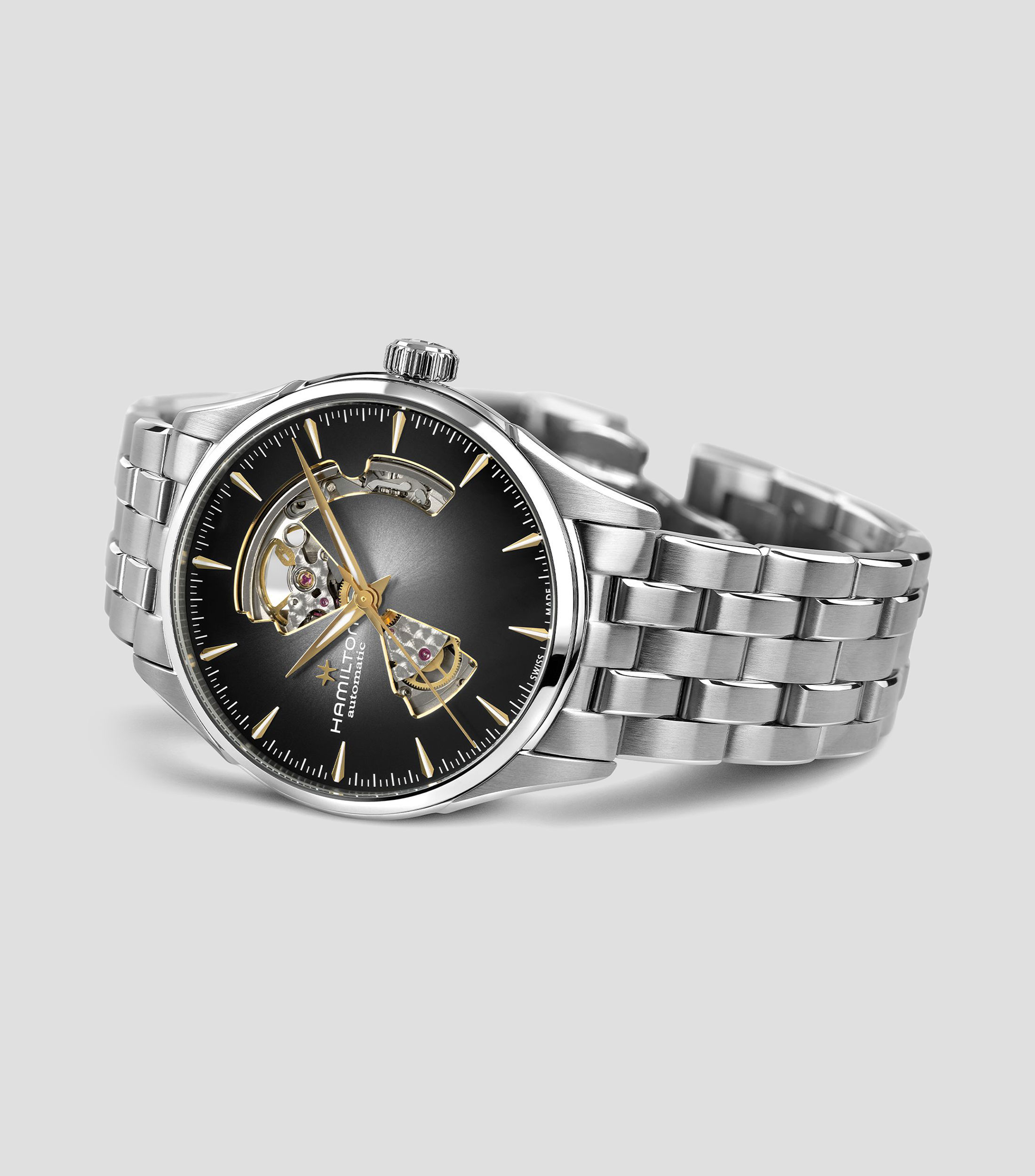 Reloj para hombre Jazzmaster de Vestir Plateado, Negro