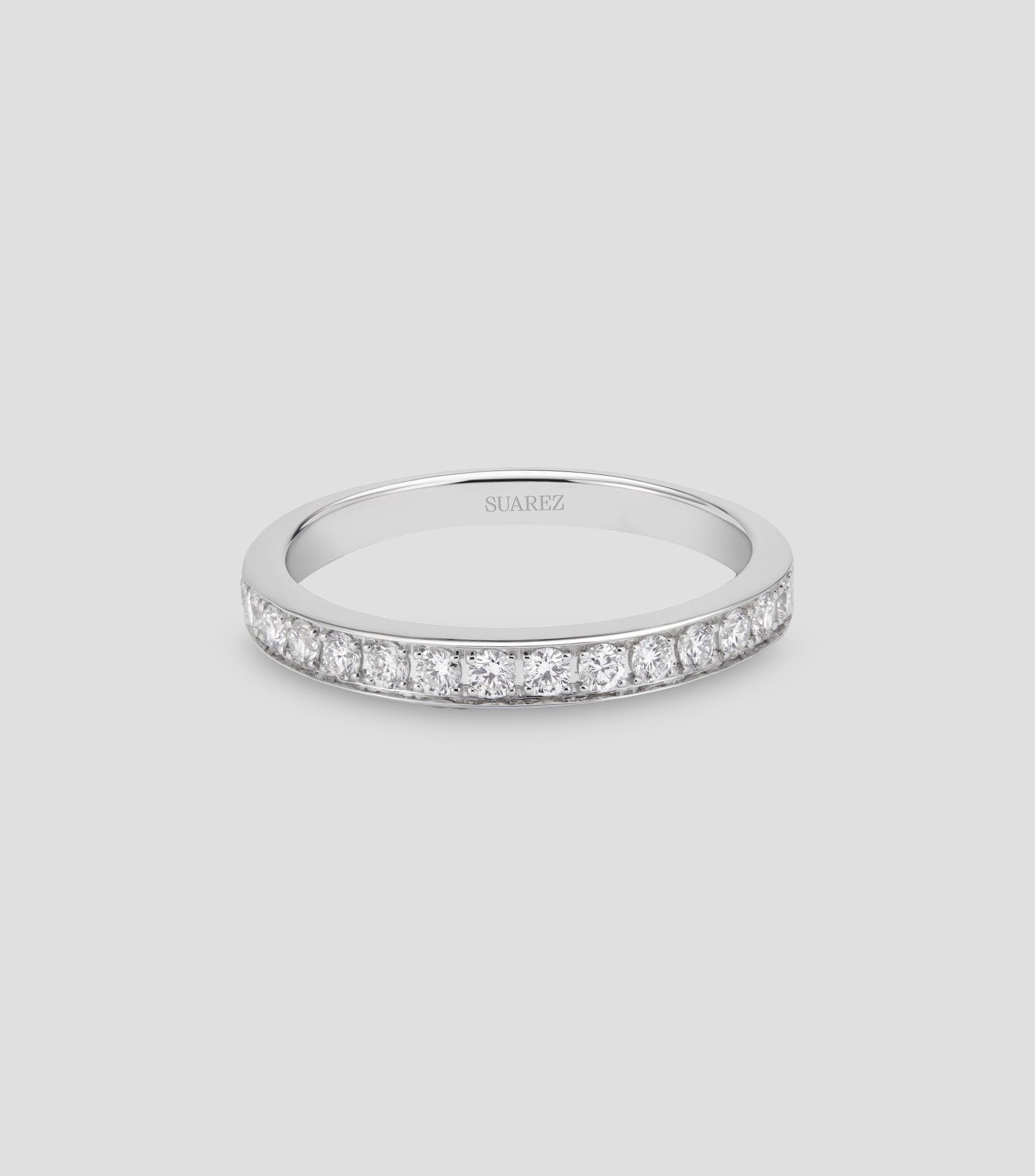 Anillo en Oro blanco de 18 Kilates con diamantes Mujer