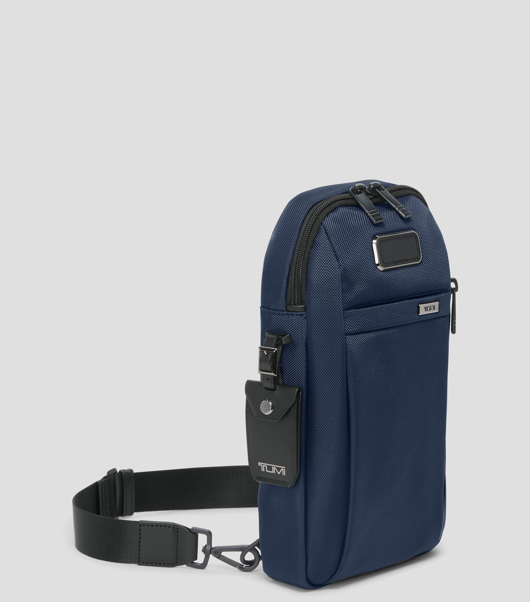 Bolso crossbody azul Alpha liso Hombre