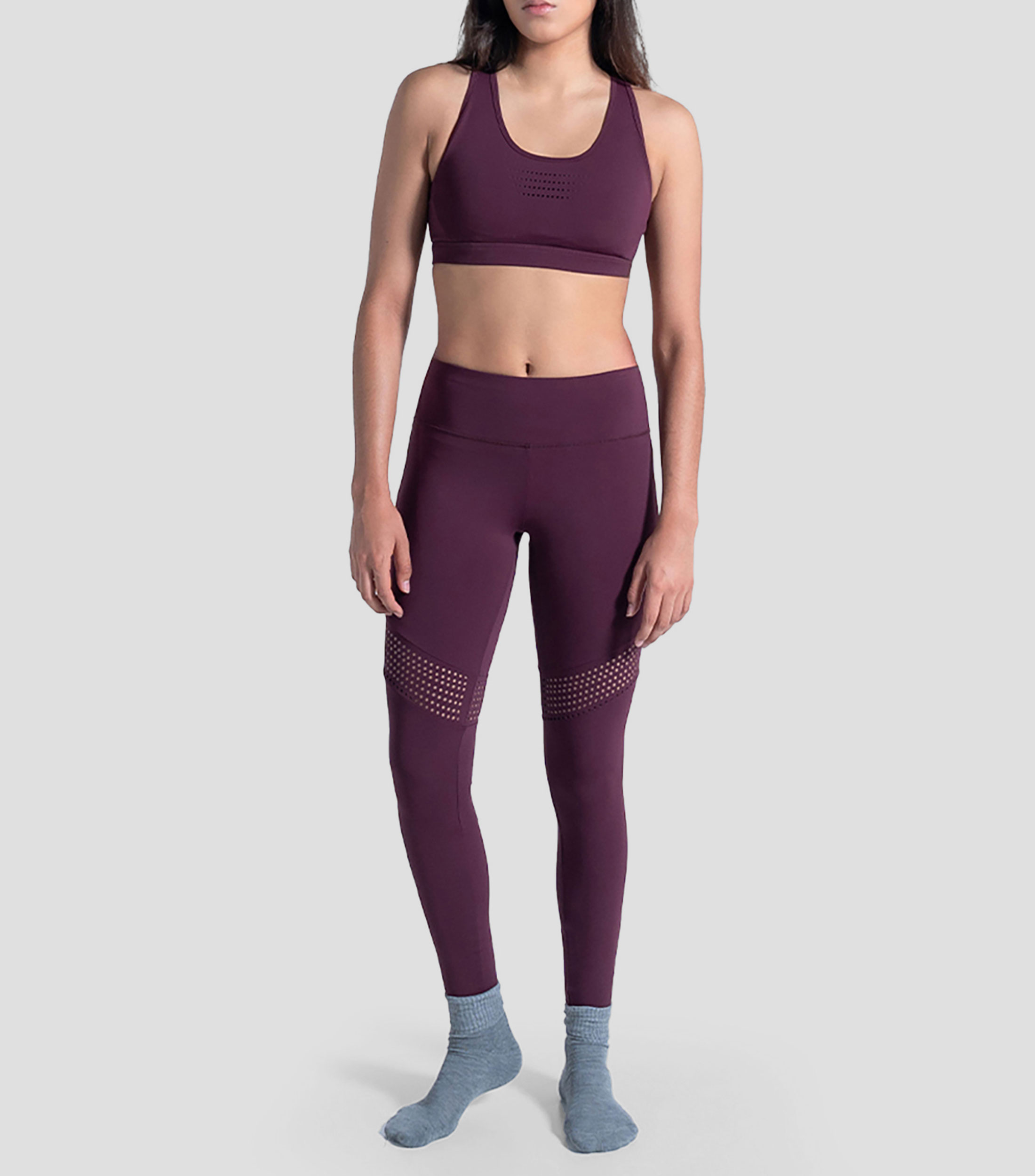 Leggings para entrenamiento liso Mujer