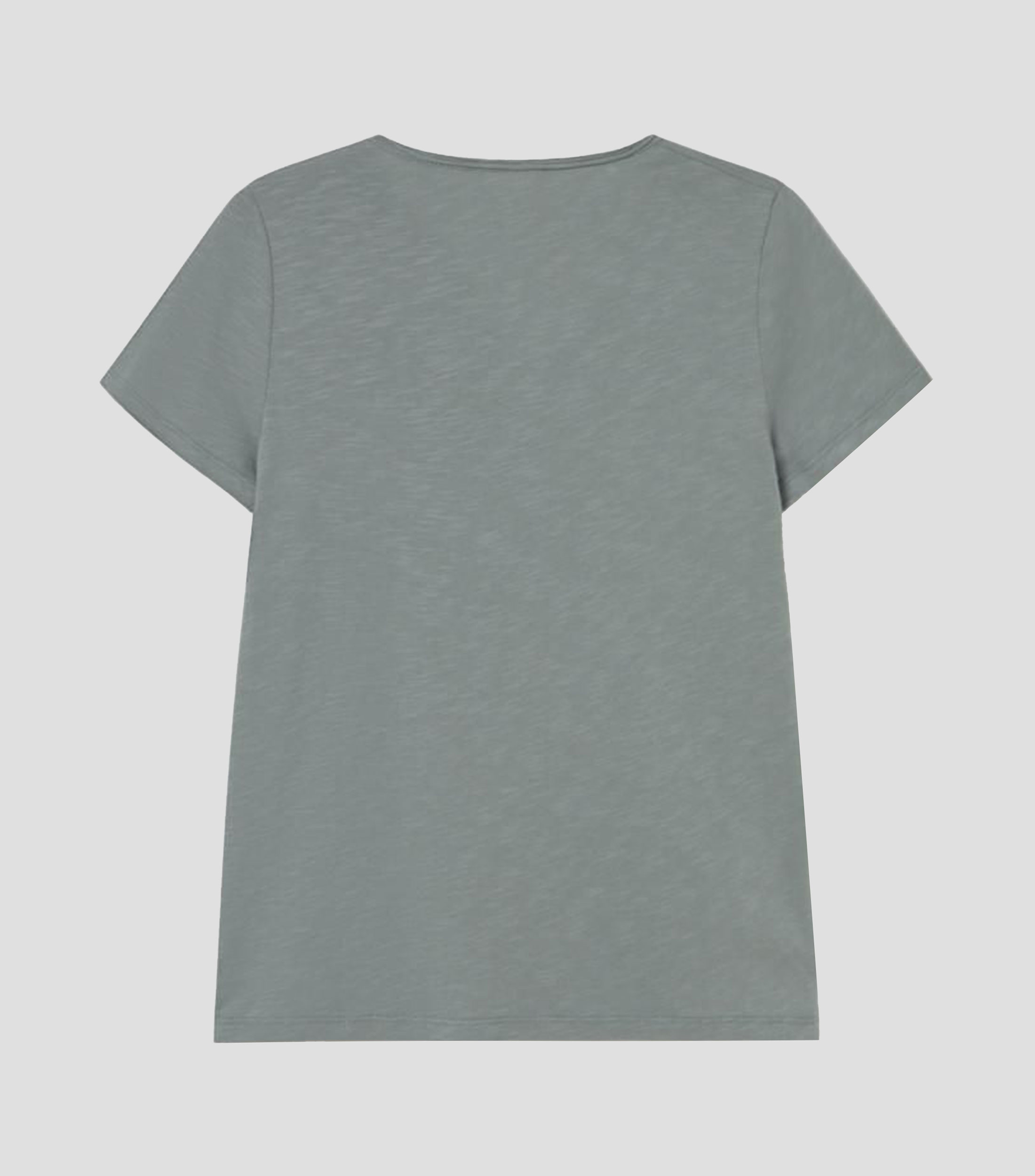 Playera cuello V manga corta liso Mujer