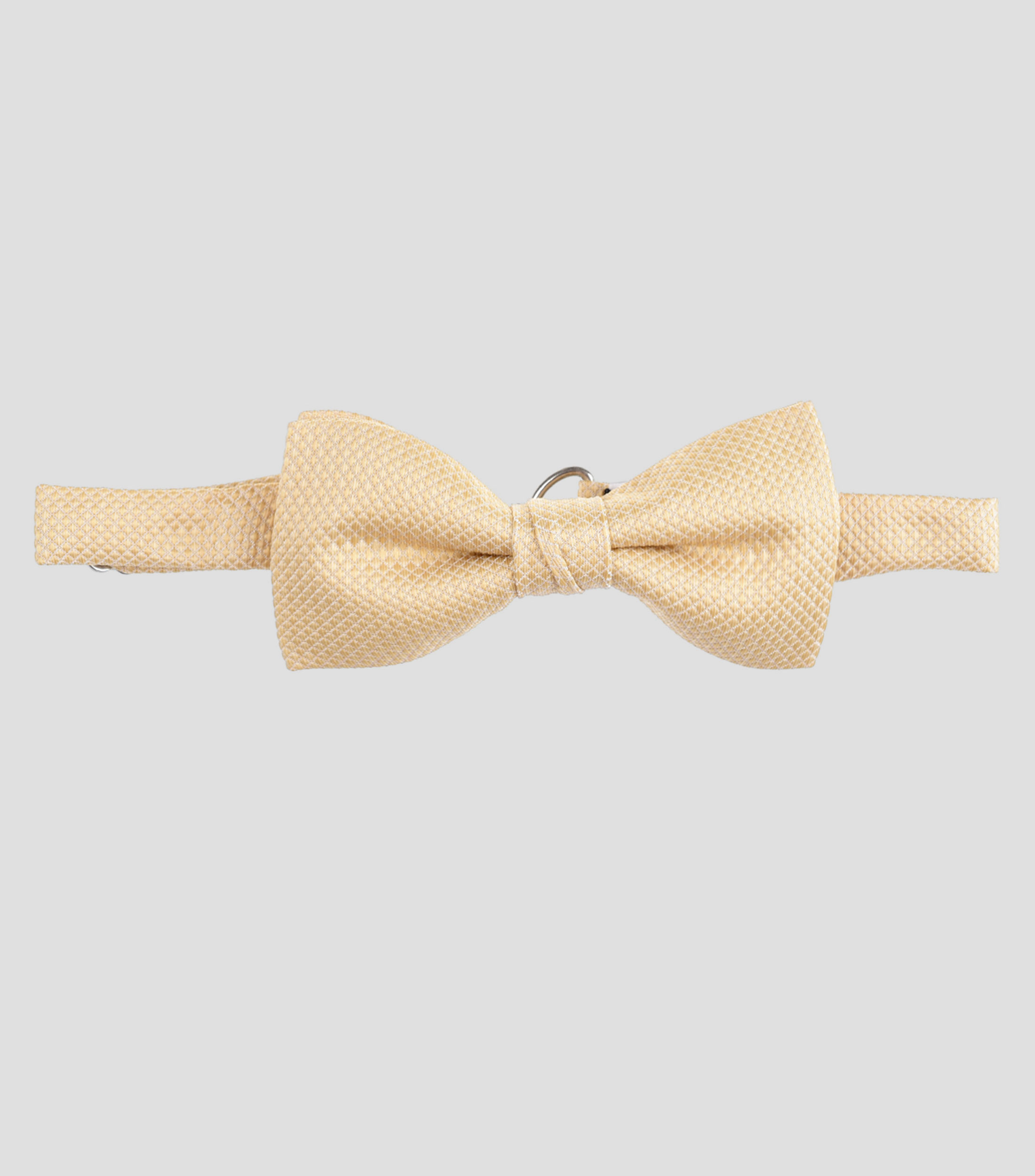 Corbata de moño beige con microdiseño Niño