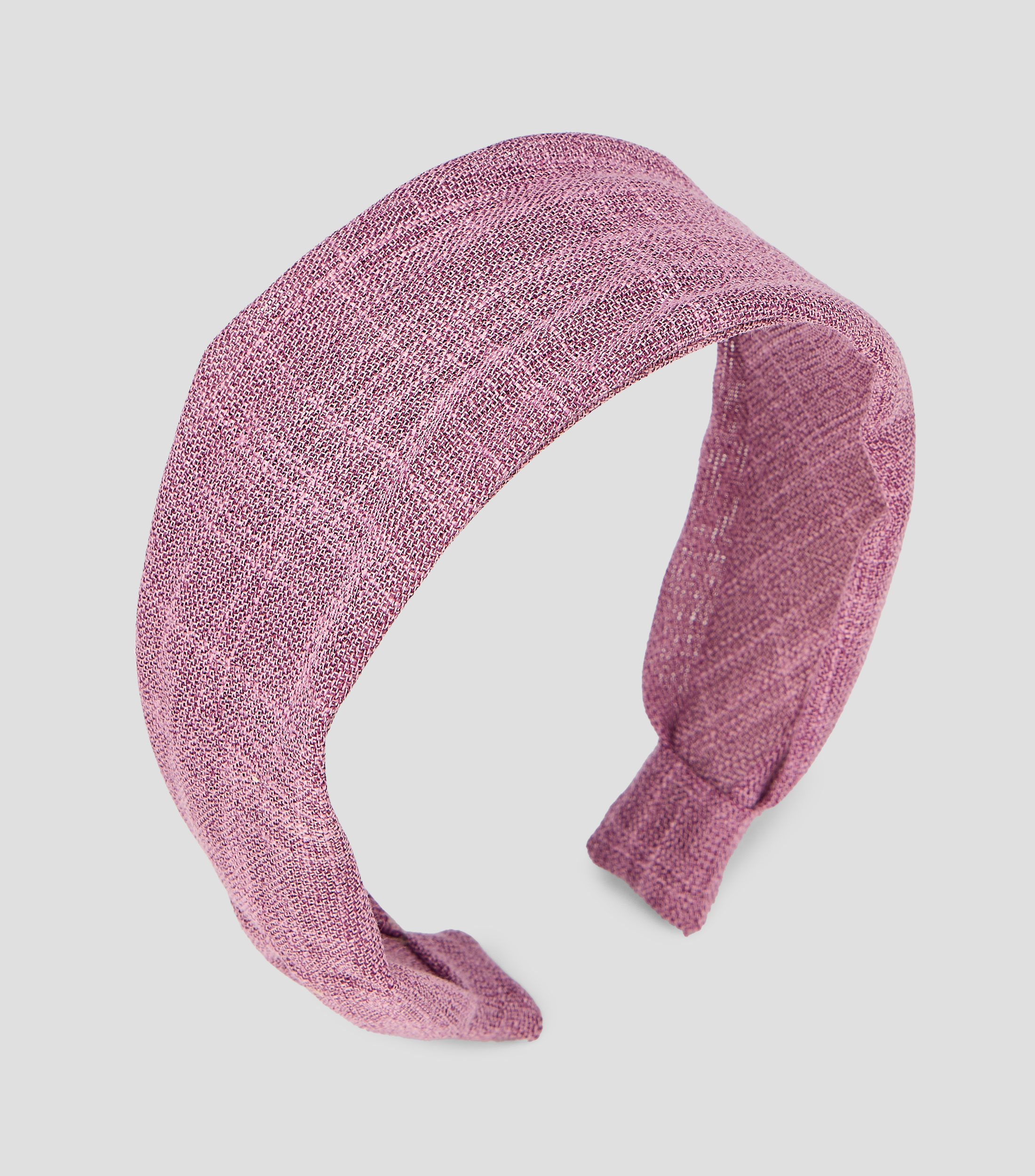 Diadema Pressume de Rafia Morado Mujer