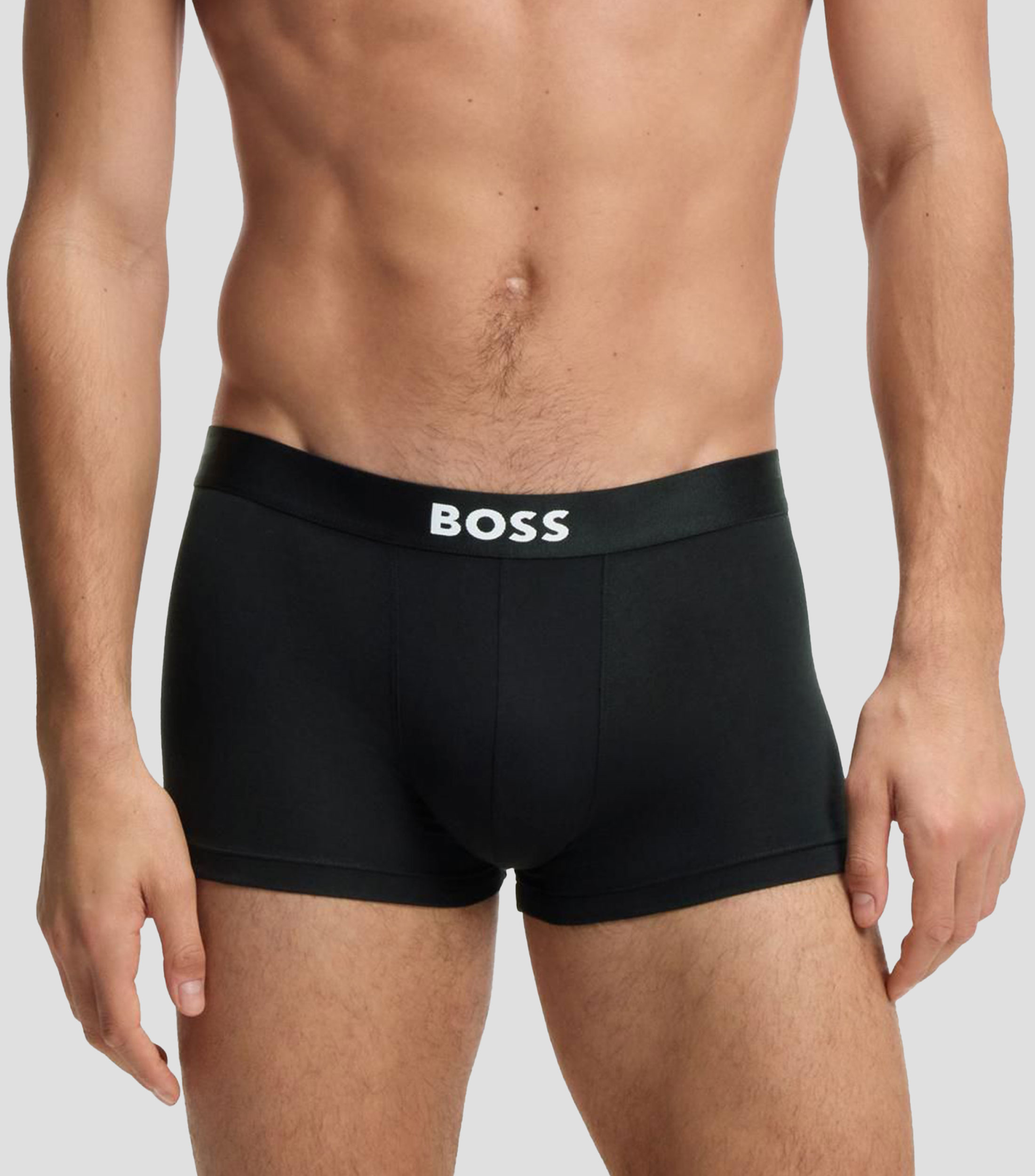 Set de tres bóxers de algodón elástico con logos Hombre