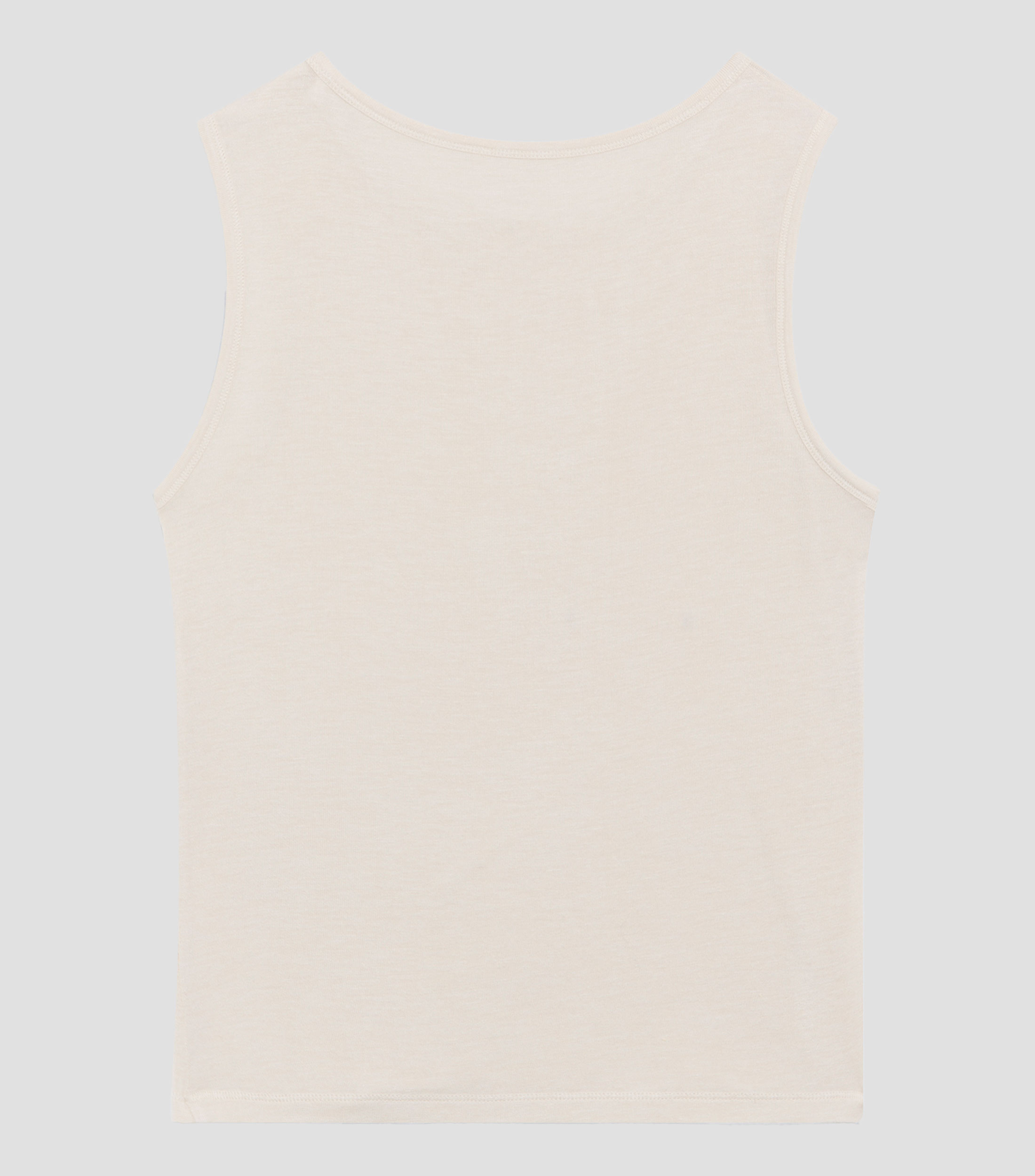 Playera cuello redondo sin mangas lisa Mujer