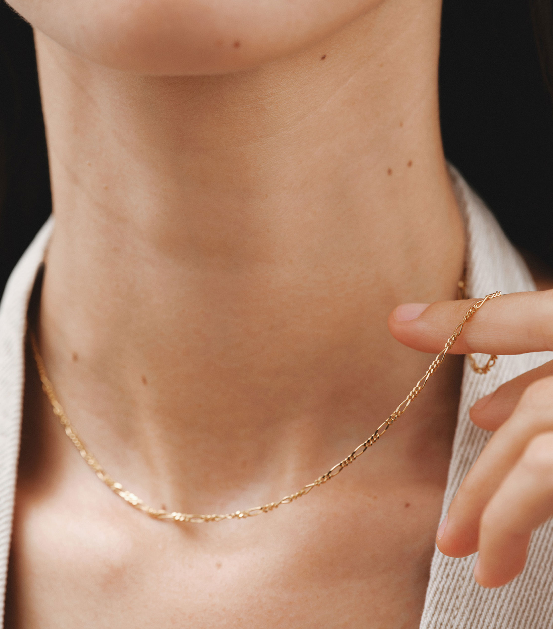 Collar en plata .925 con eslabones fígaro Big Daddy Mujer
