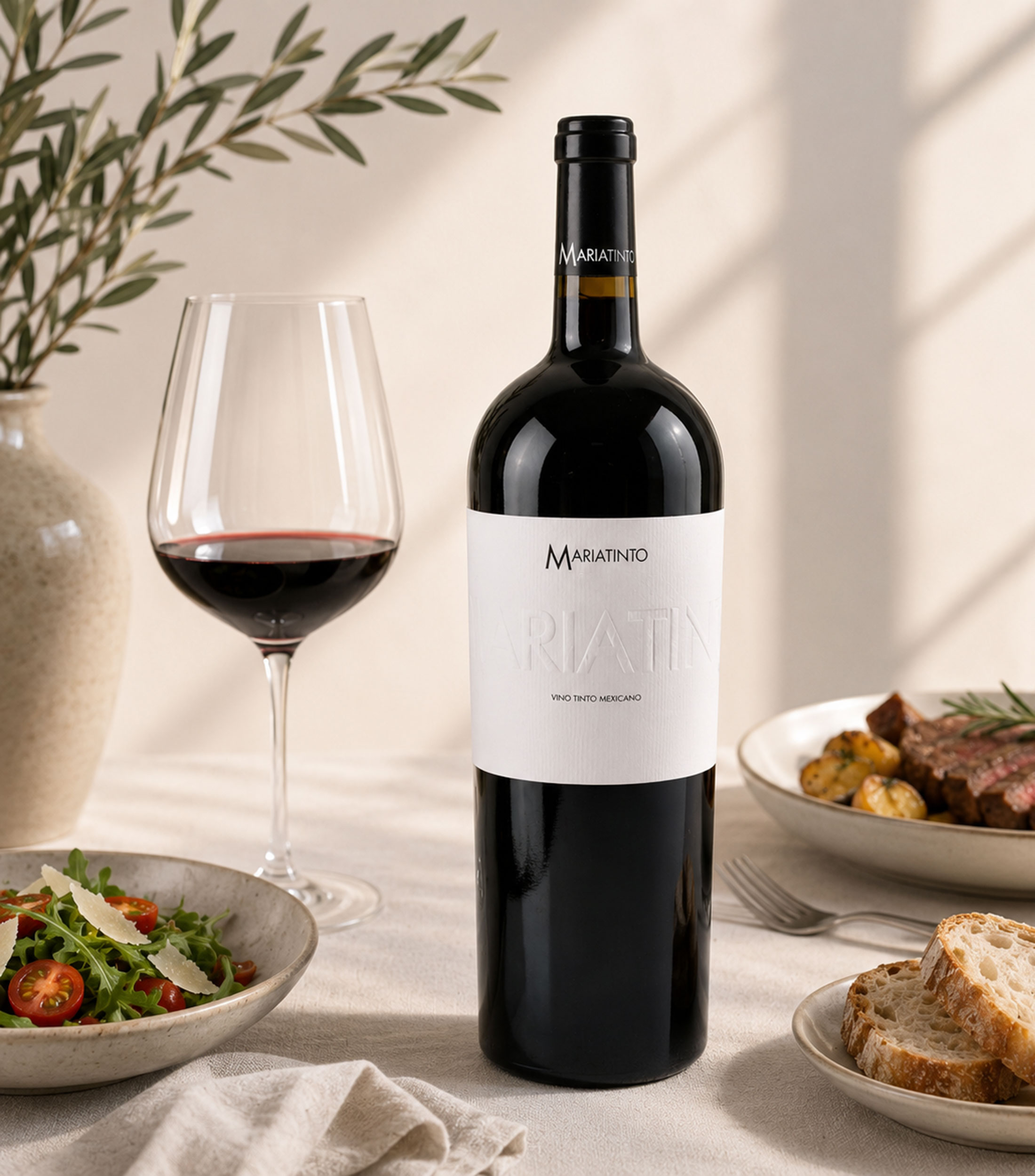 Vino tinto ensamble Mariatinto, México, 1.5 L