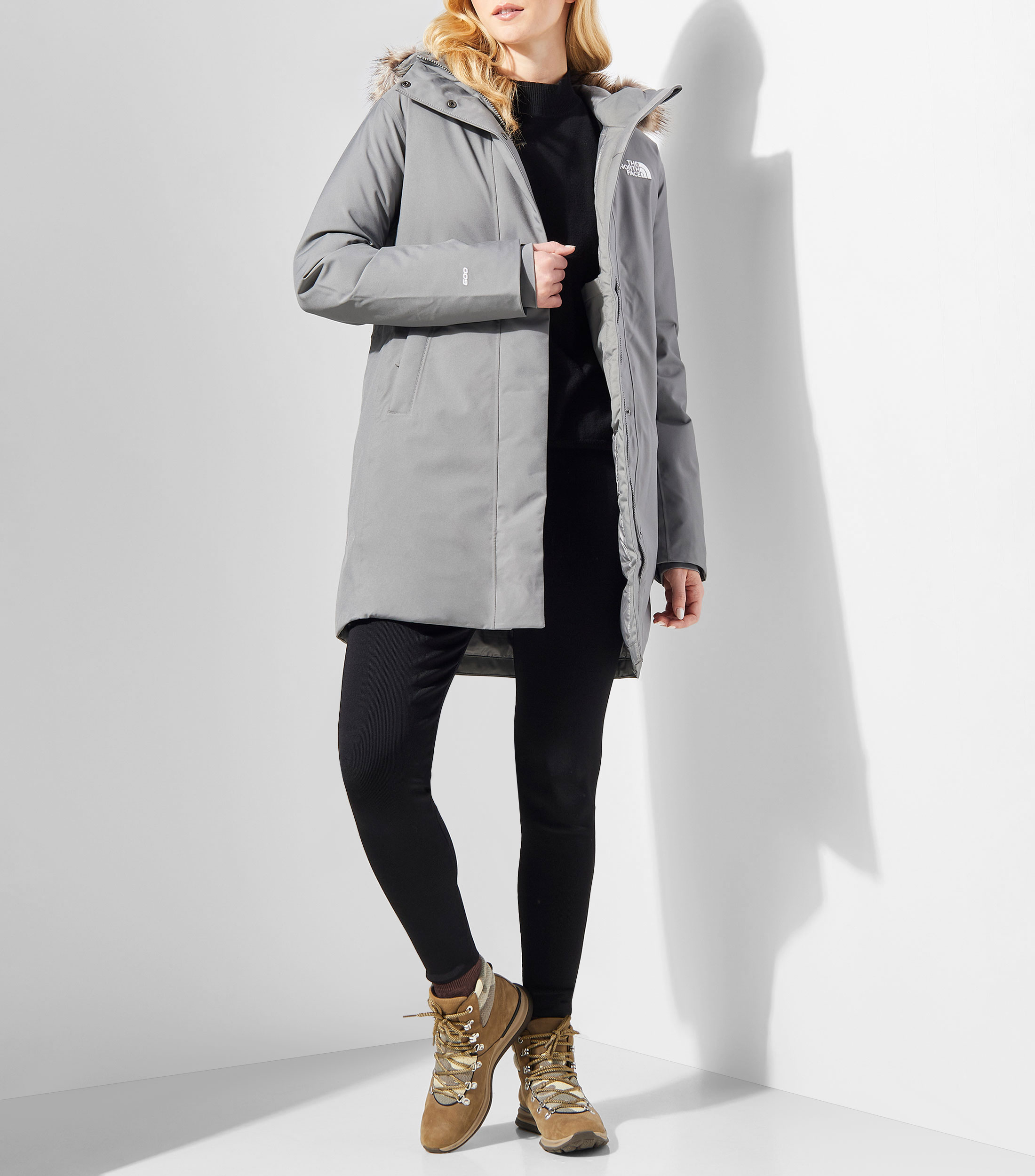 Chamarra parka con capucha Mujer