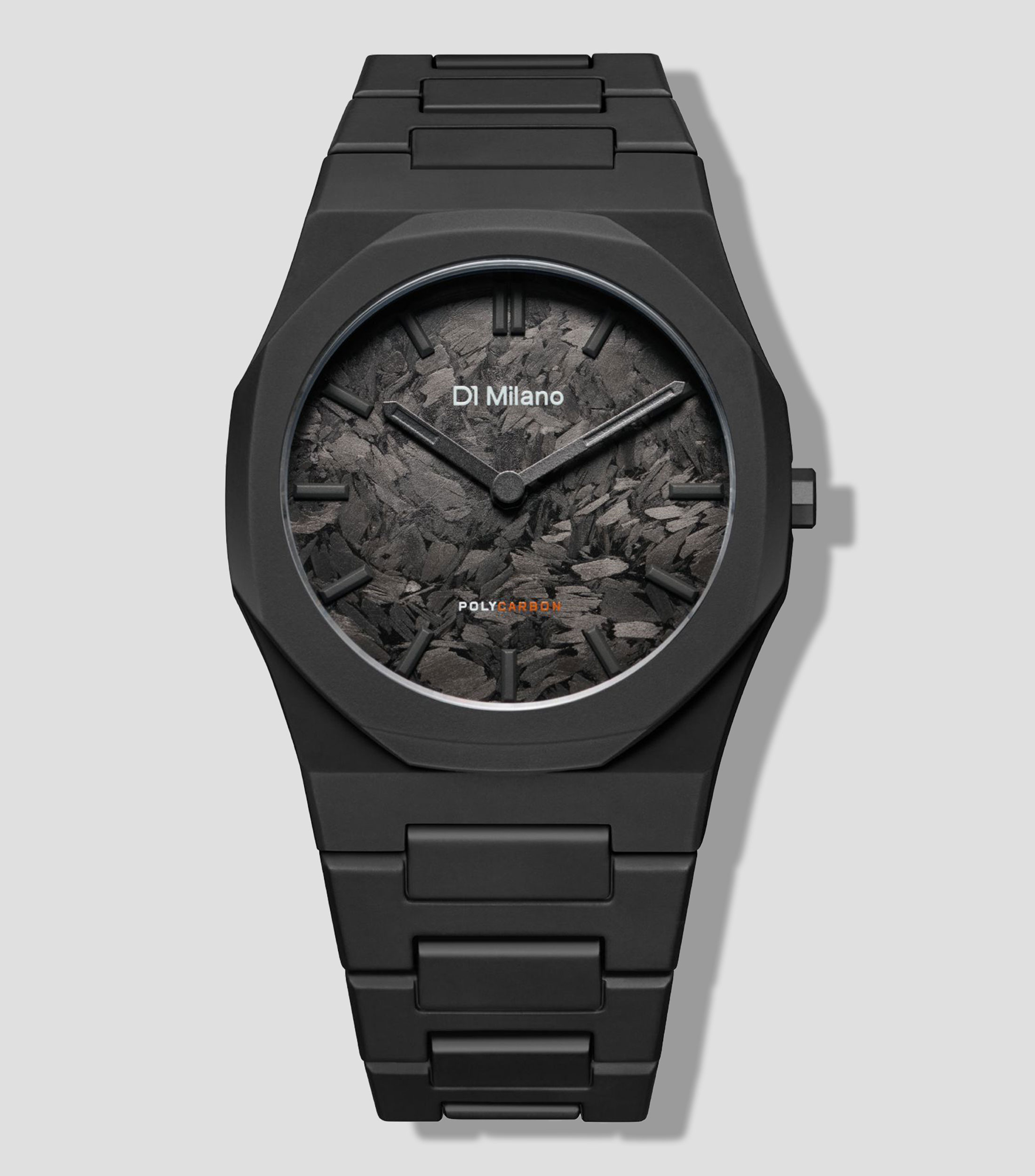 Reloj para hombre Poly Carbonium Casual Negro
