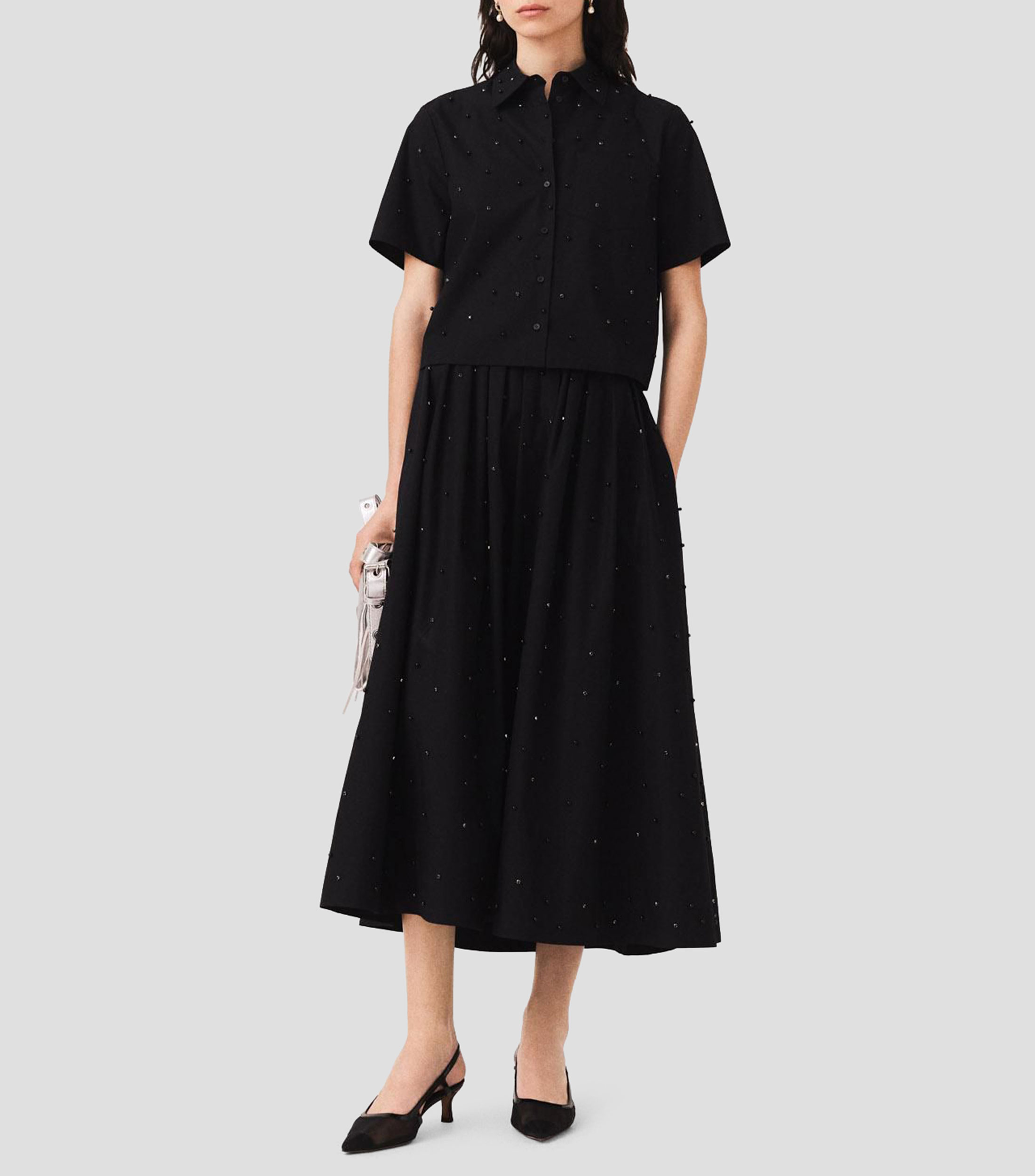Camisa sólida manga corta 126Chobolicarius Mujer