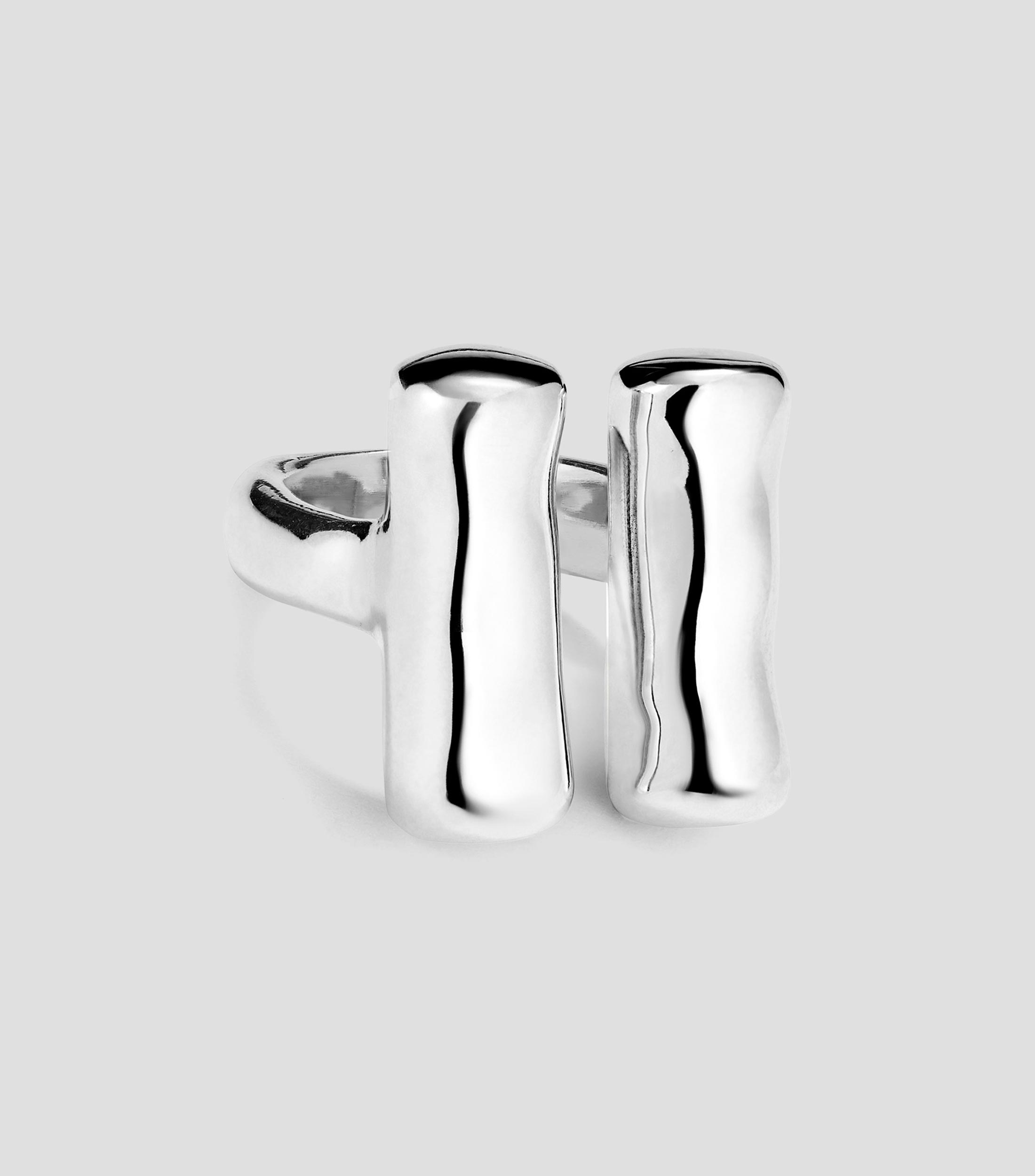 Anillo Ser Natural con 2 Tubos Verticales Mujer