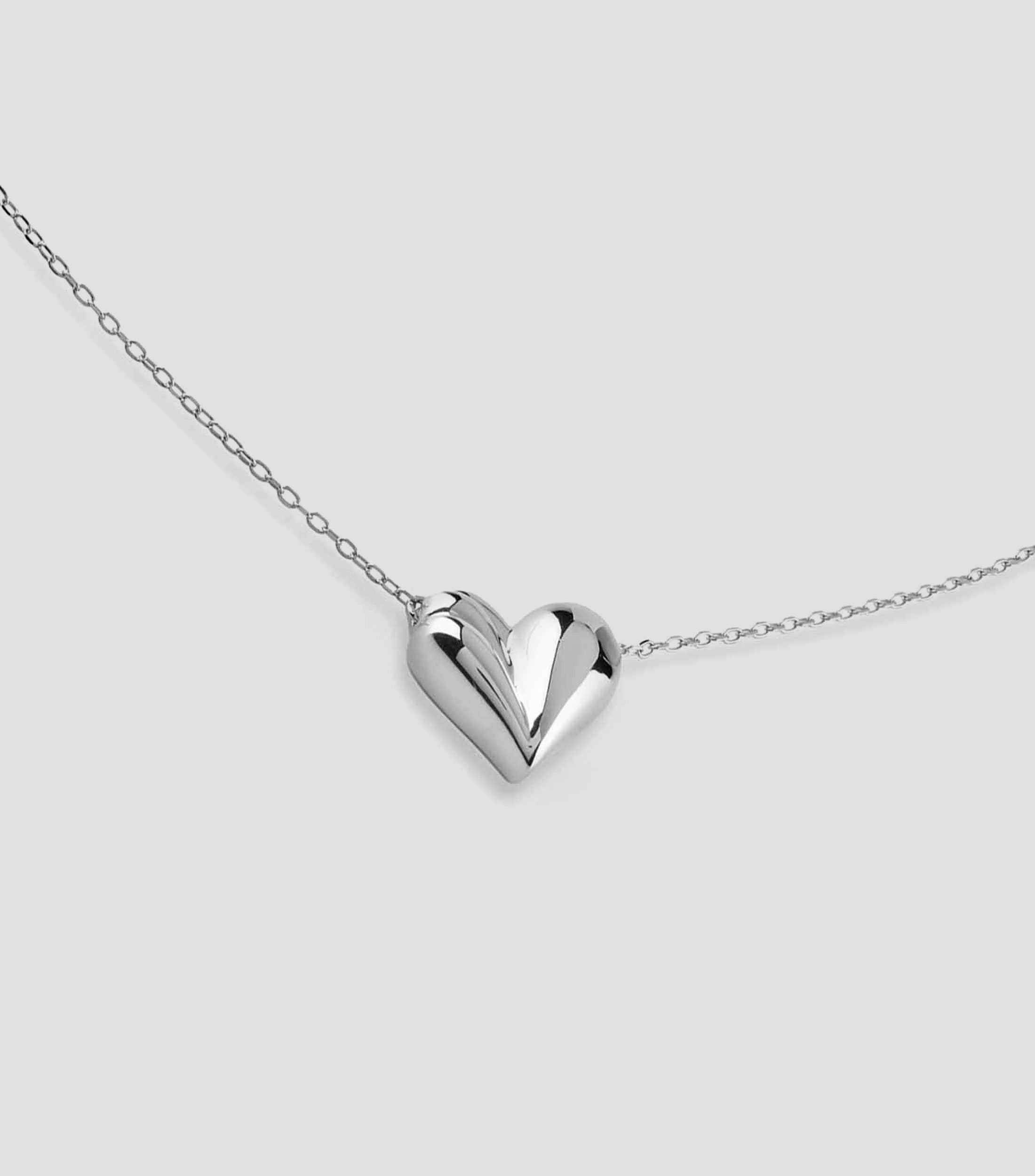 Collar corazon en plata .925 Mujer