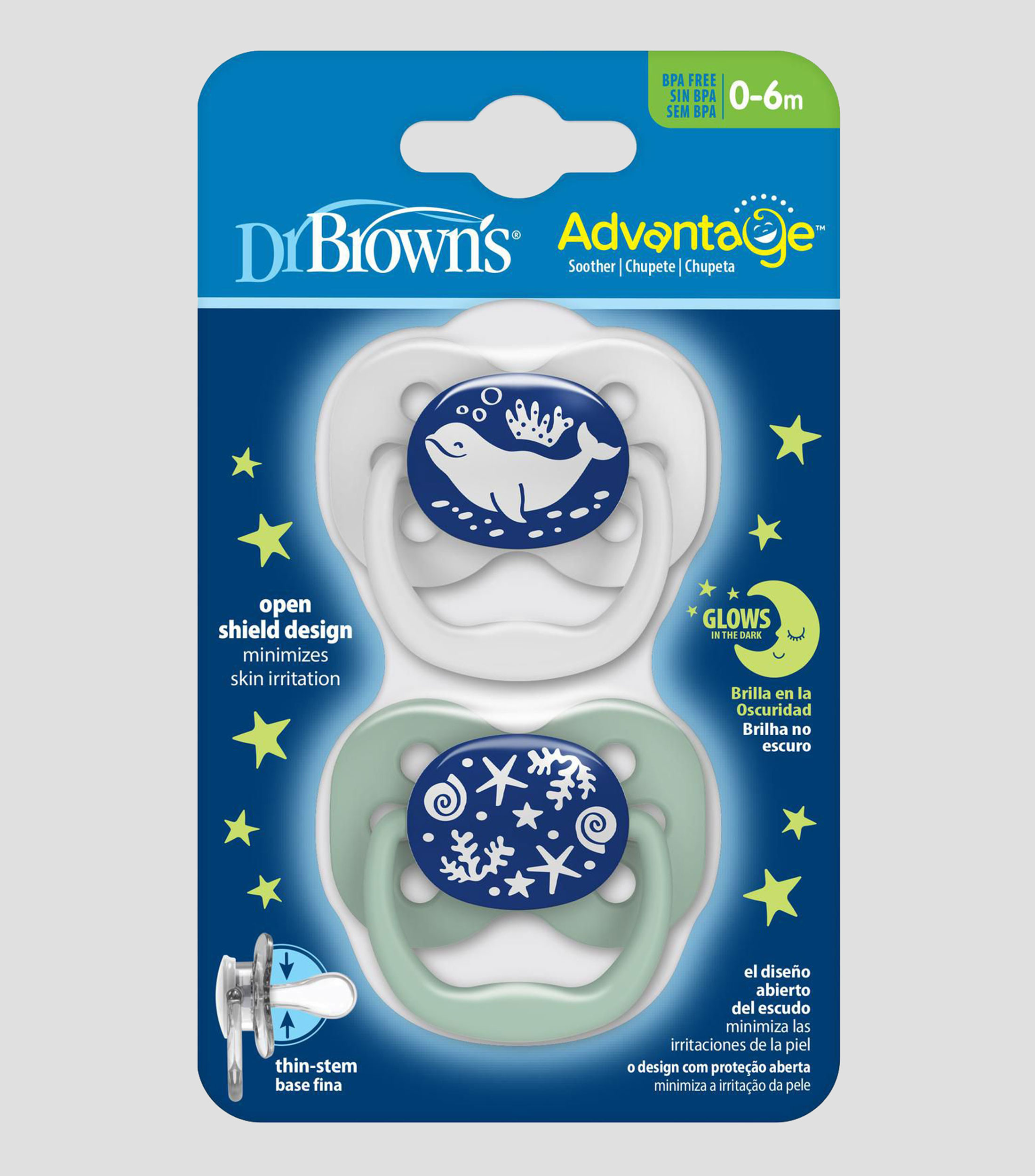 Set de 2 Chupones Advantage 0-6 meses