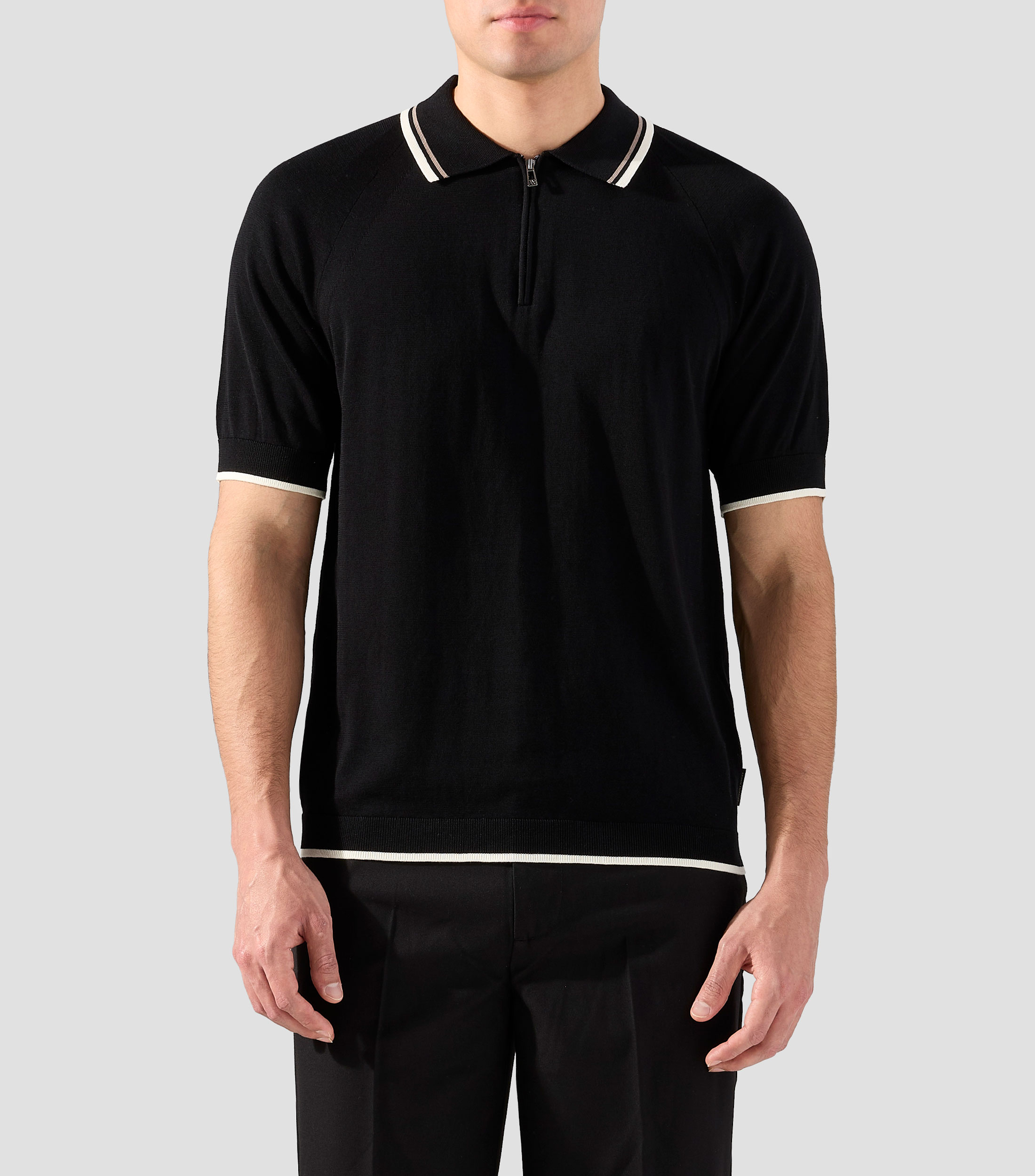 Playera tipo polo manga corta lisa Hombre