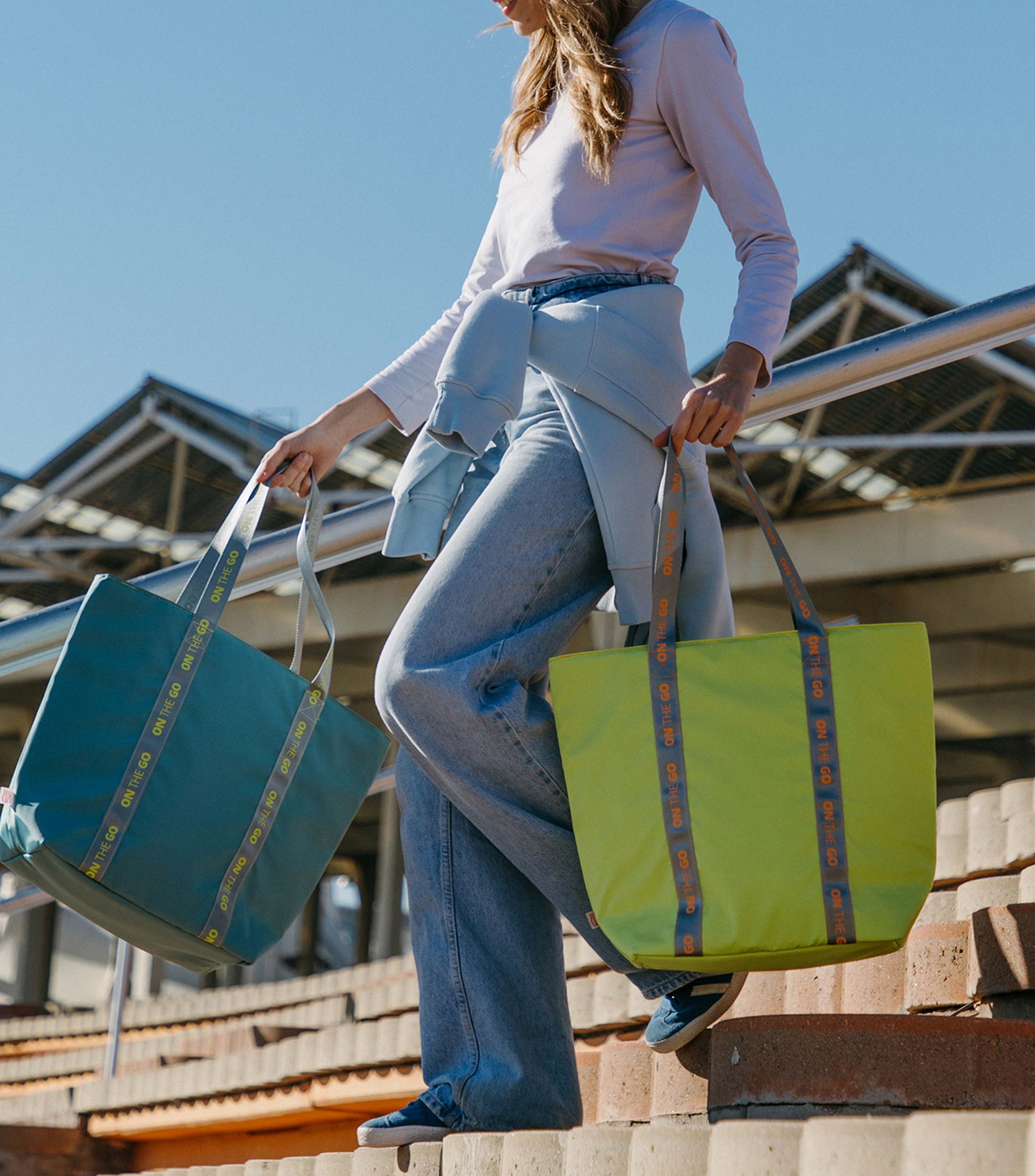 Bolsa tote verde On The Go Unisex