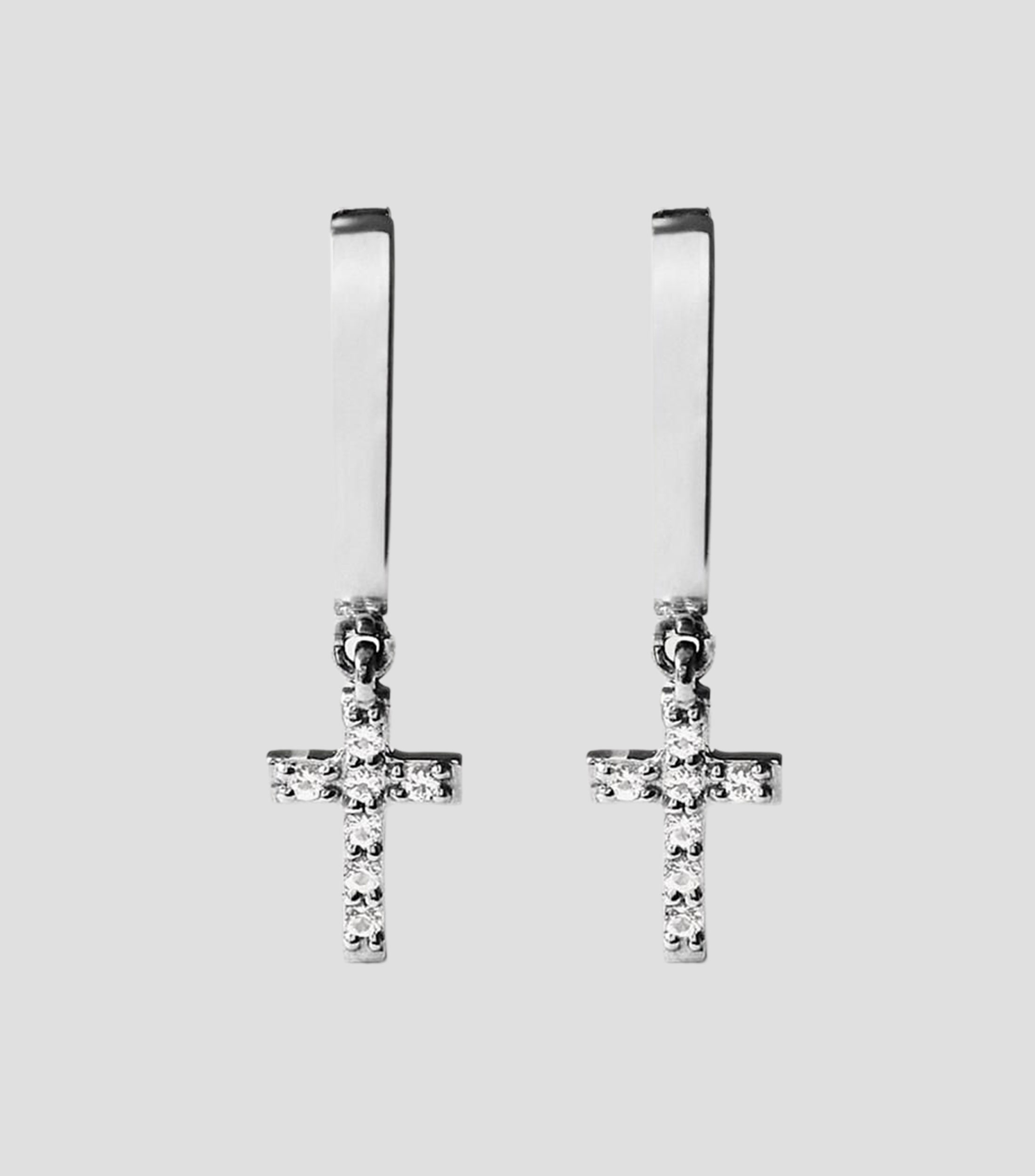 Pendientes en Plata .925 Cruz Mujer