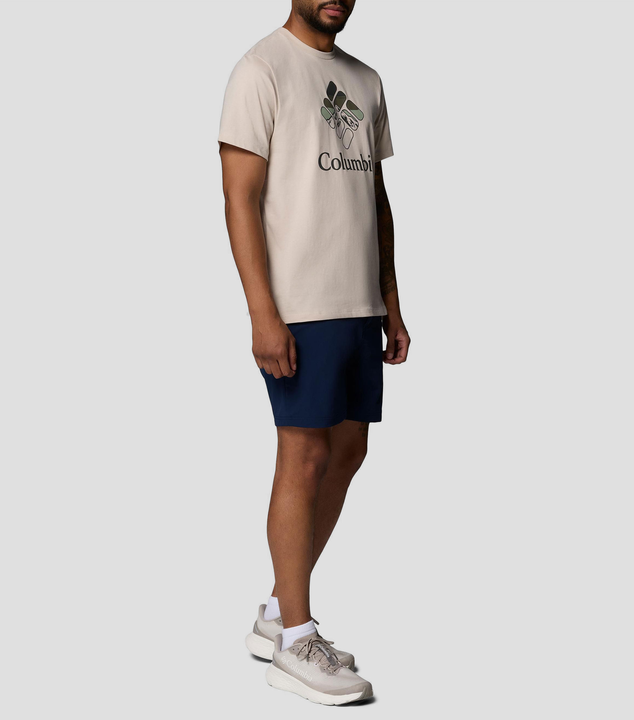 Playera cuello redondo manga corta estampado Hombre