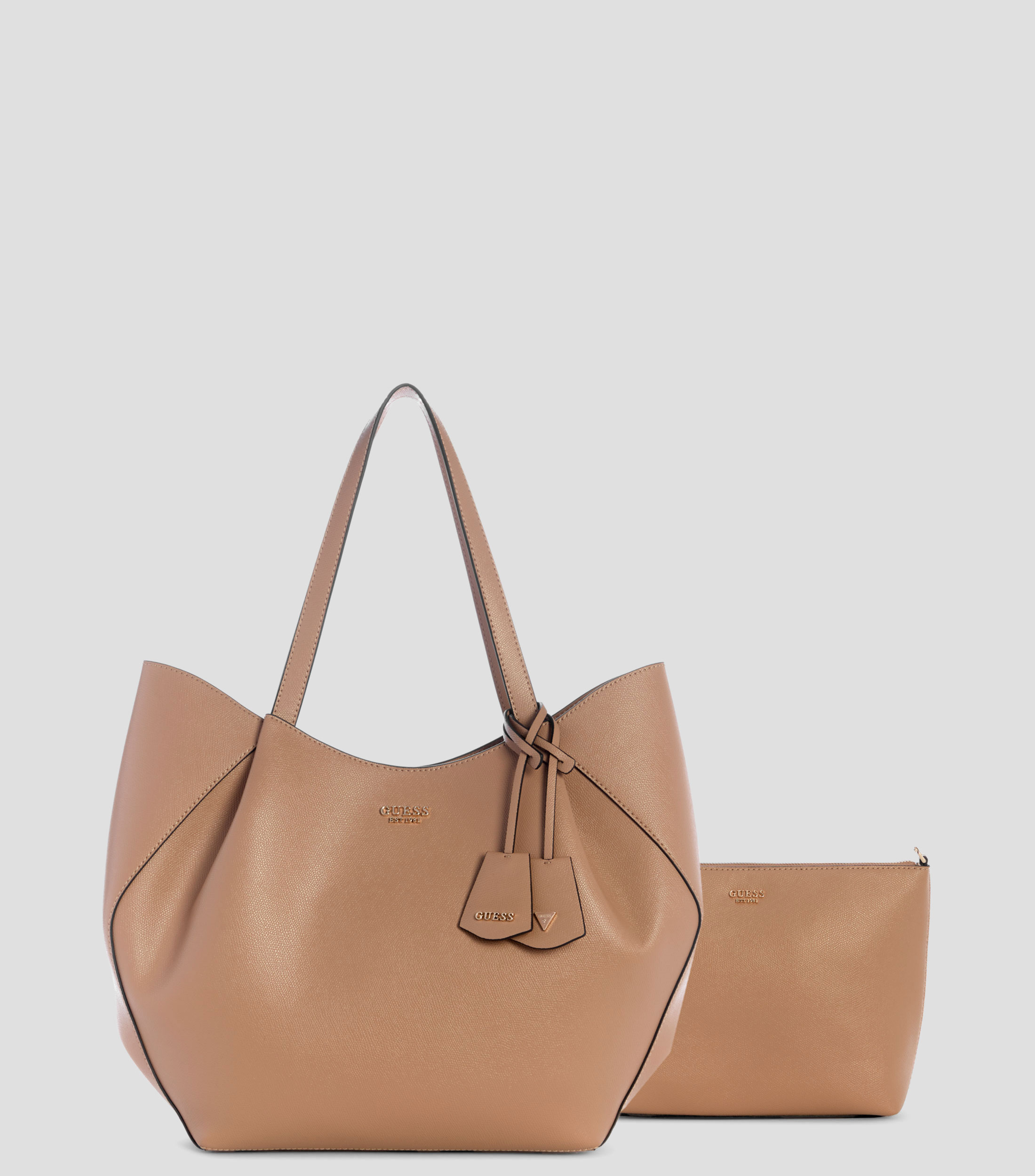Bolsa tote lisa con detalle texturizado Mujer