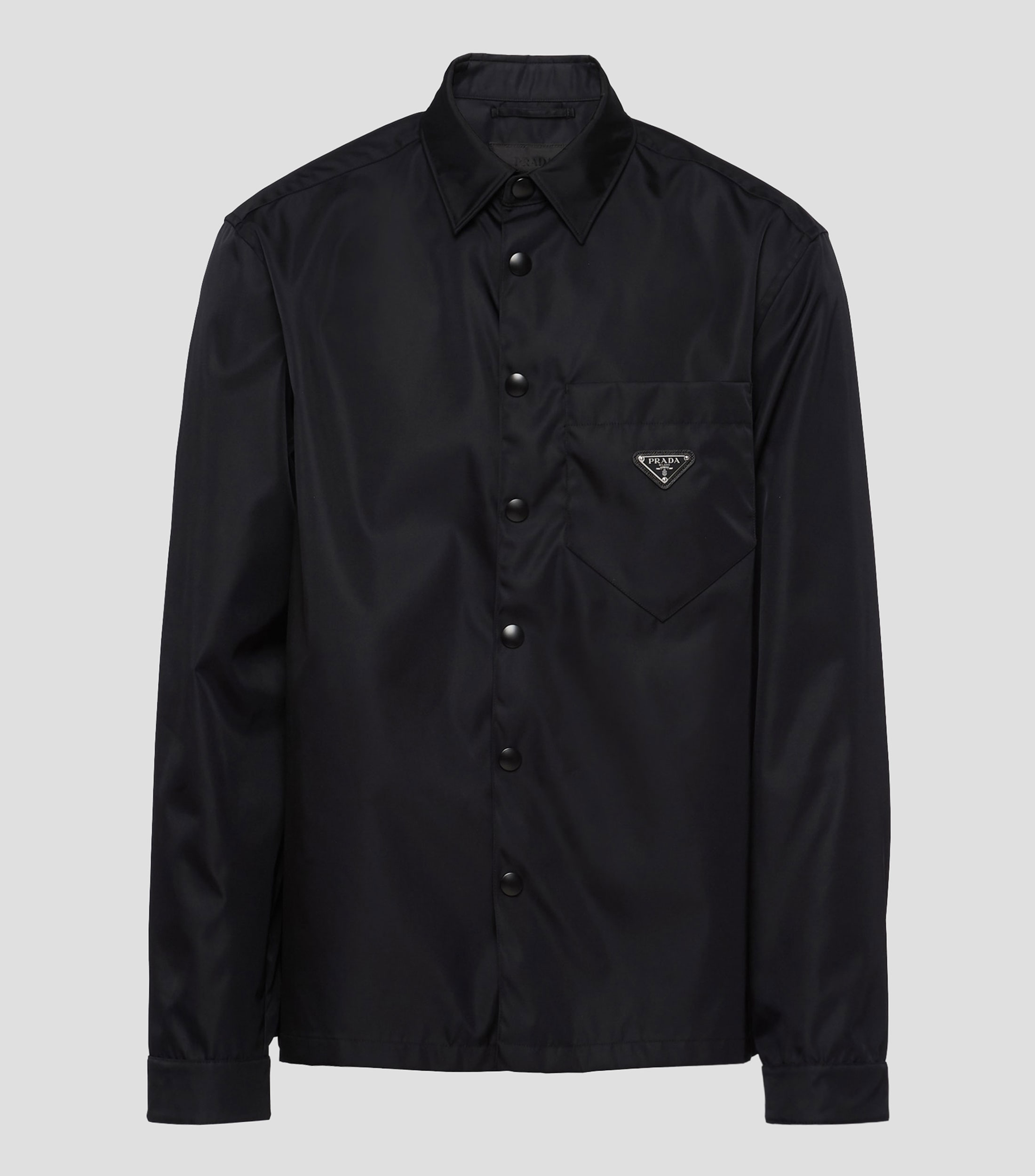 Camisa lisa con manga larga Hombre