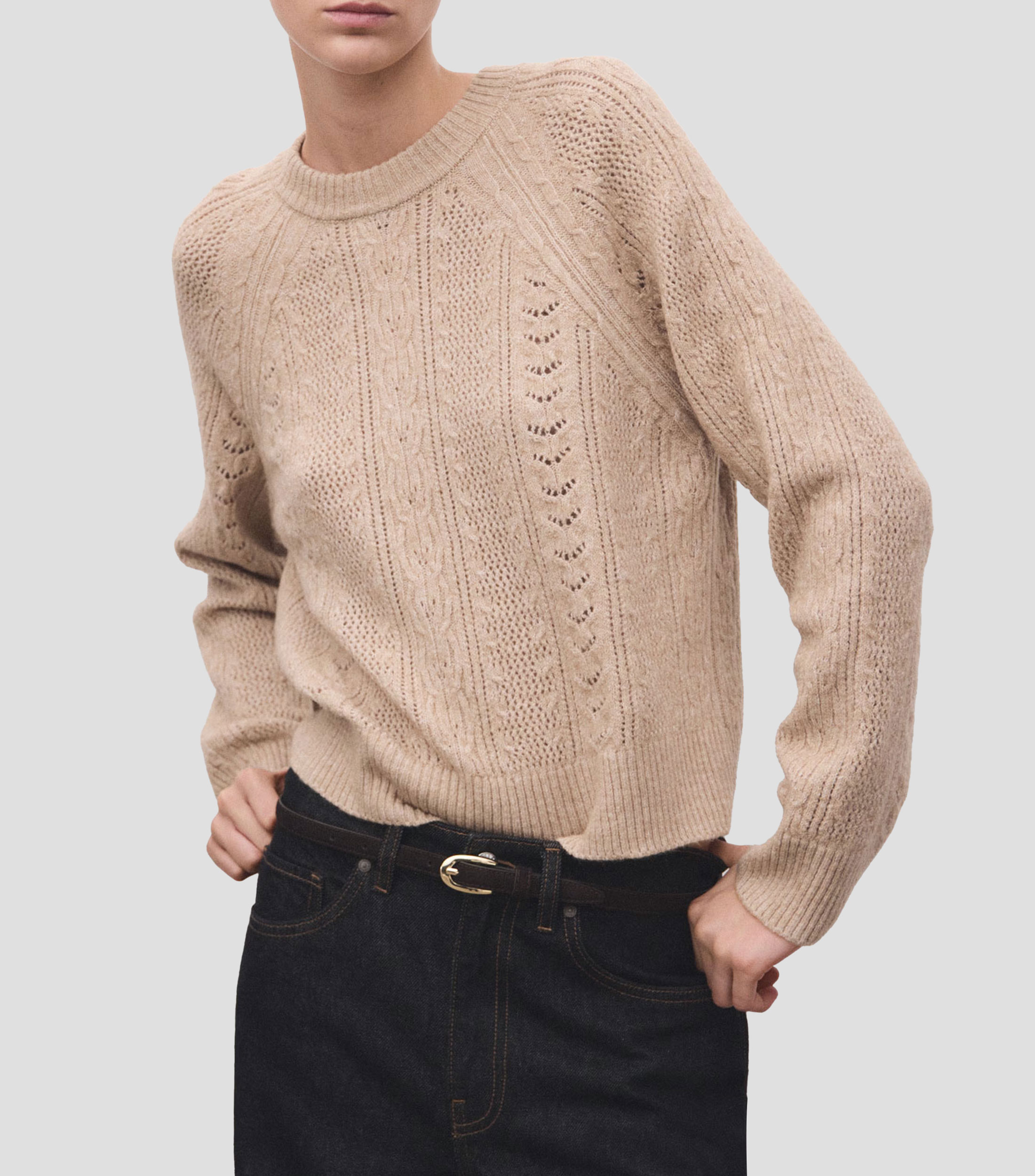 Suéter cuello redondo Mujer