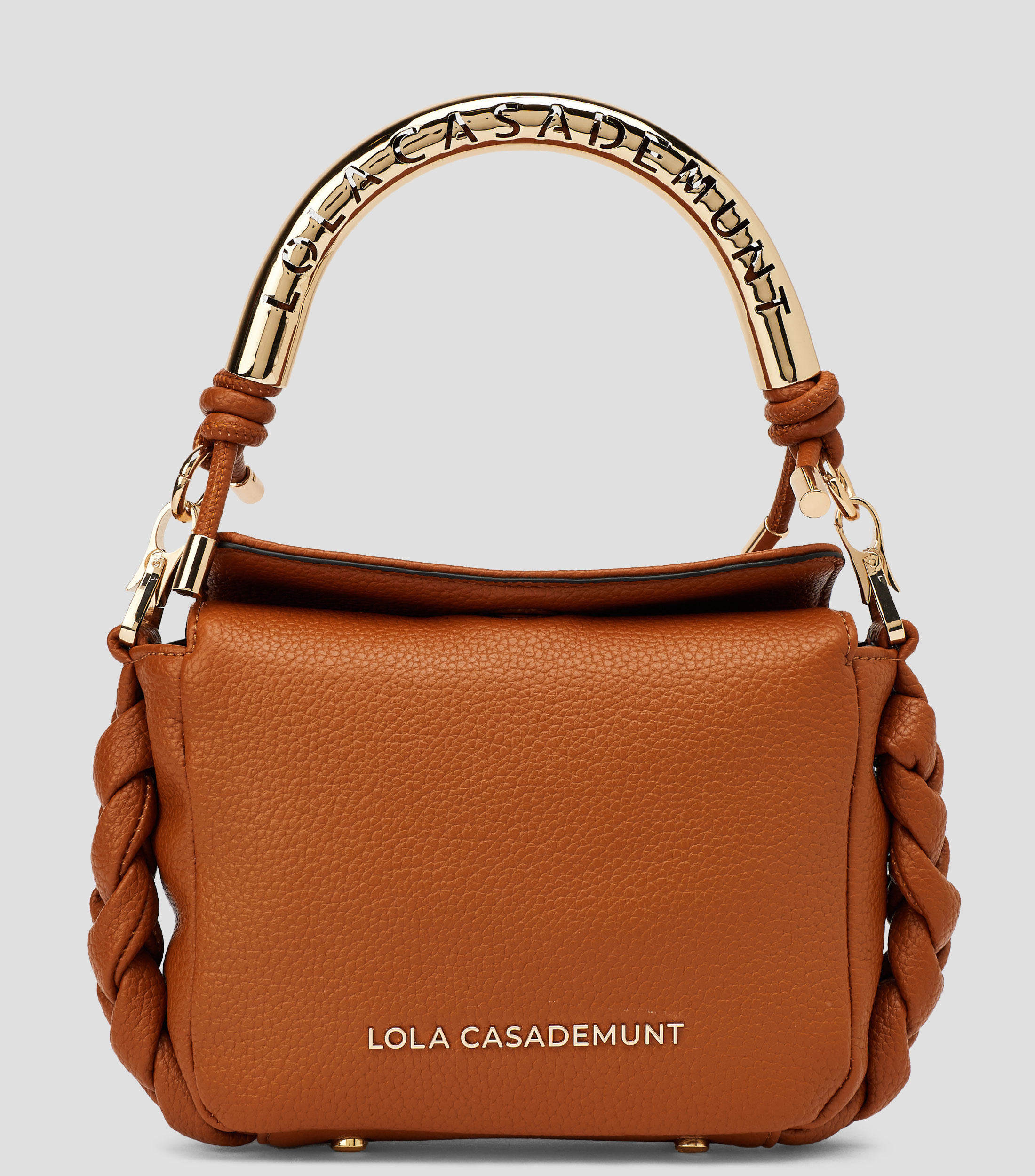 Bolsa crossbody café granulada Iconic lisa Mujer
