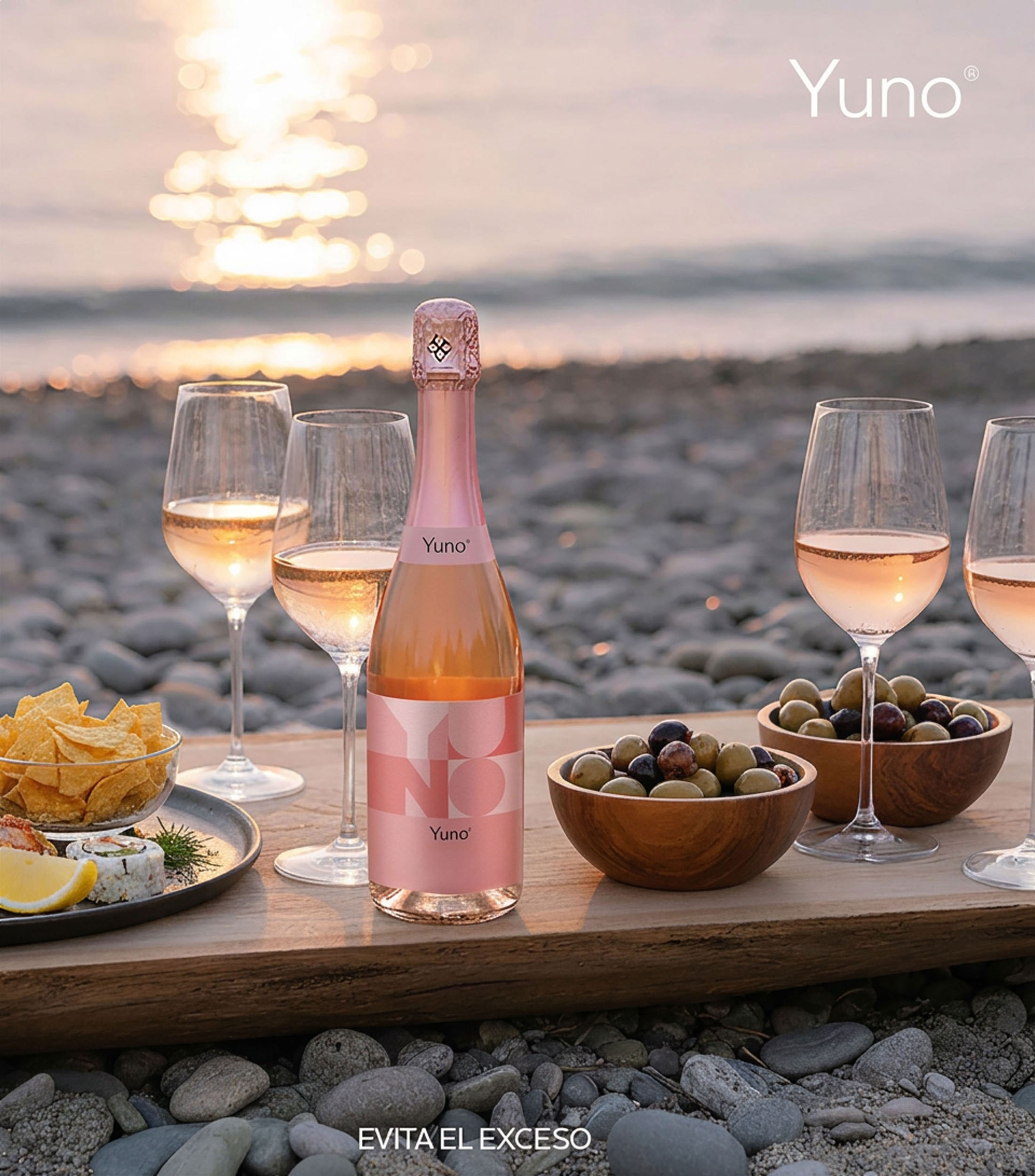 Vino Rosado Espumoso Shiraz Yuno, 750 ml