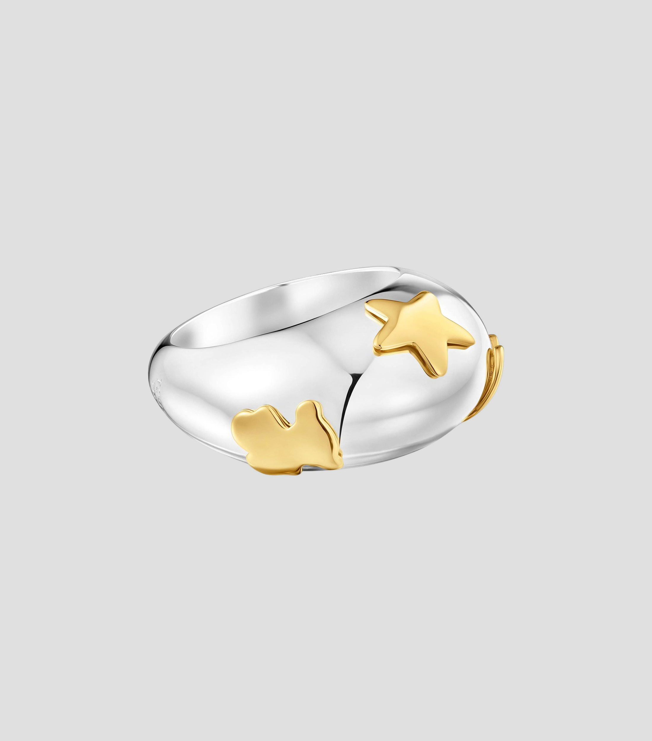 Anillo Abombado Warm con motivos Mujer