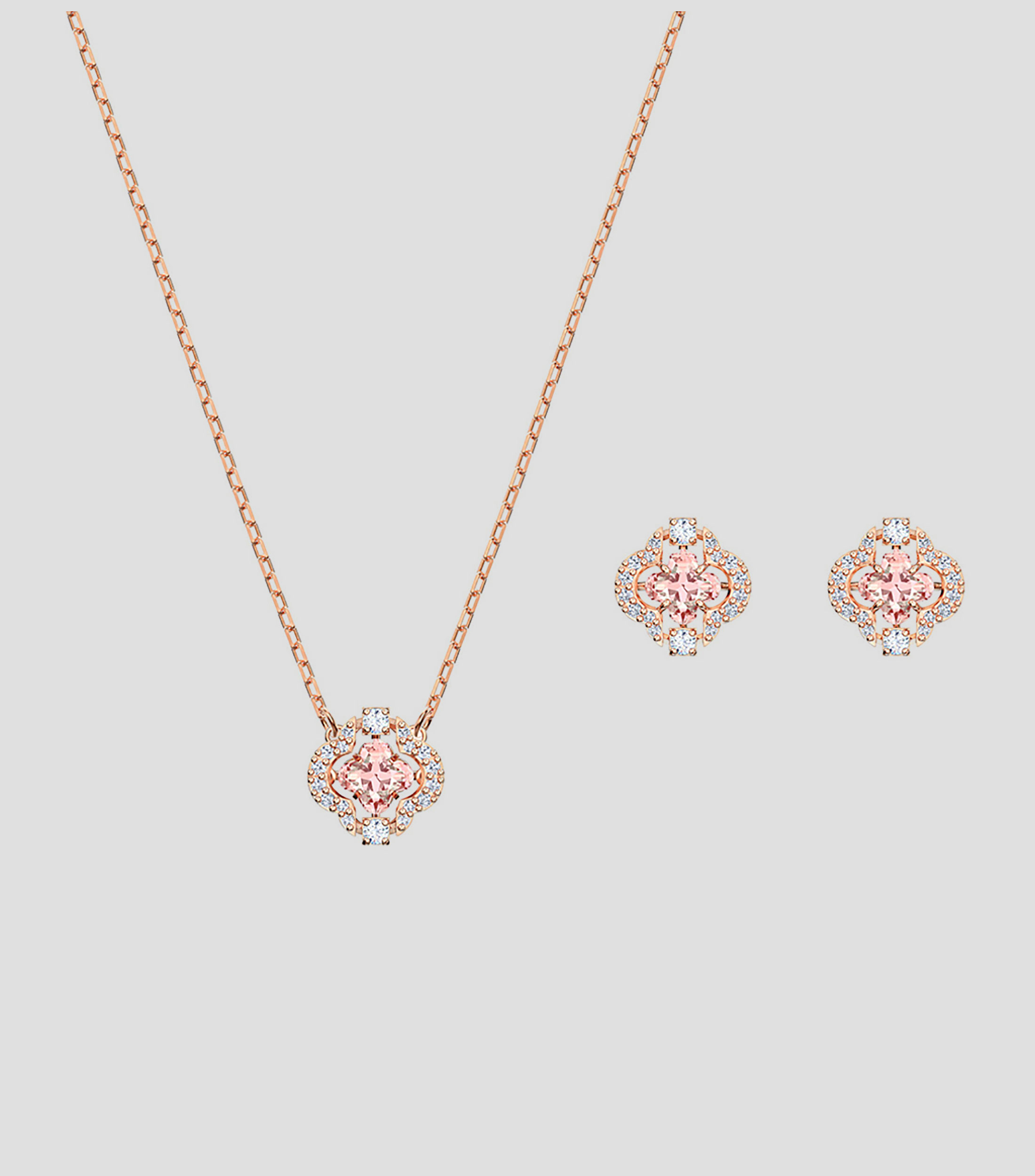Set de collar y aretes Sparkling con cristales Mujer