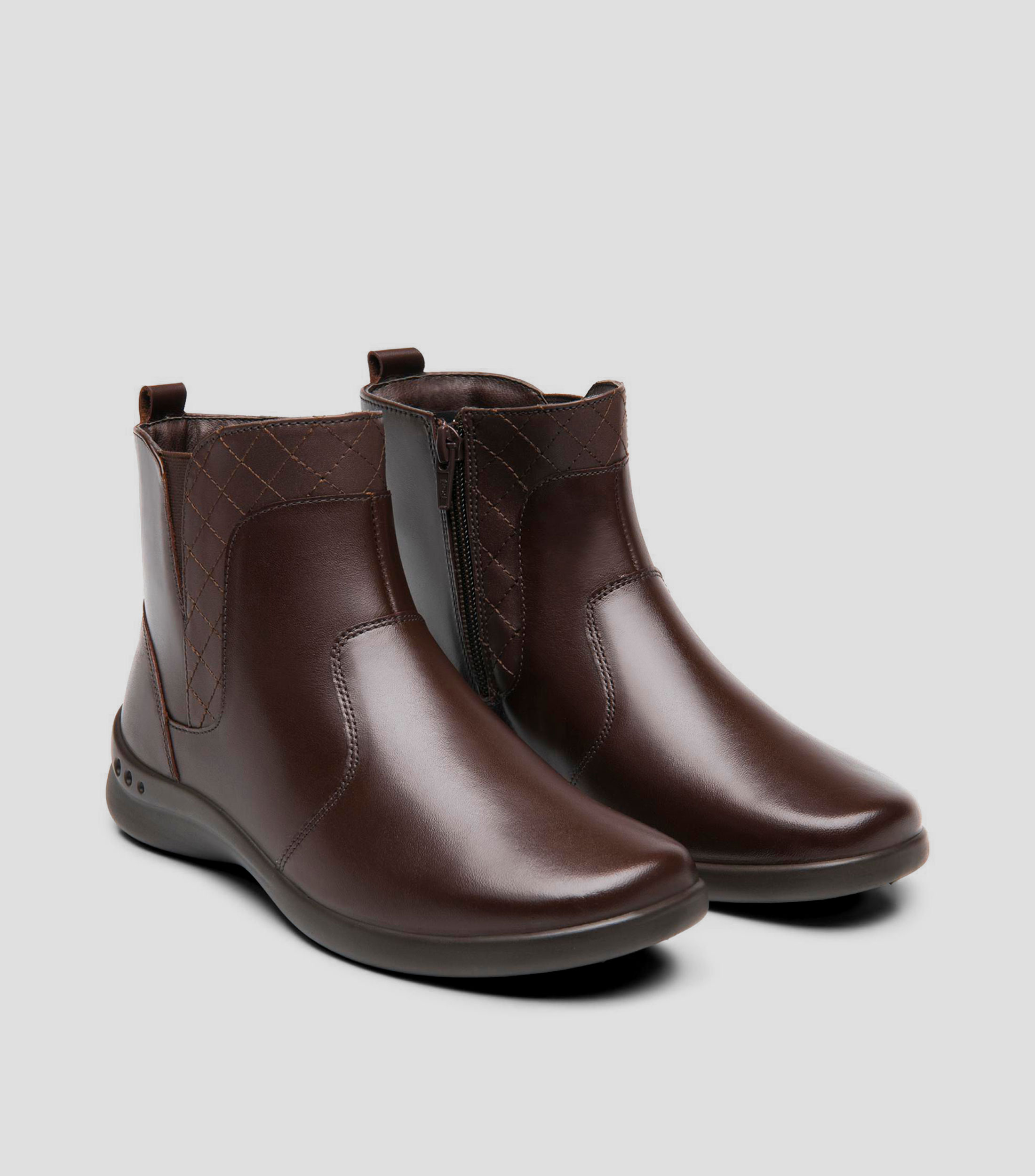 Botines con tacón bajo de plataforma Mujer
