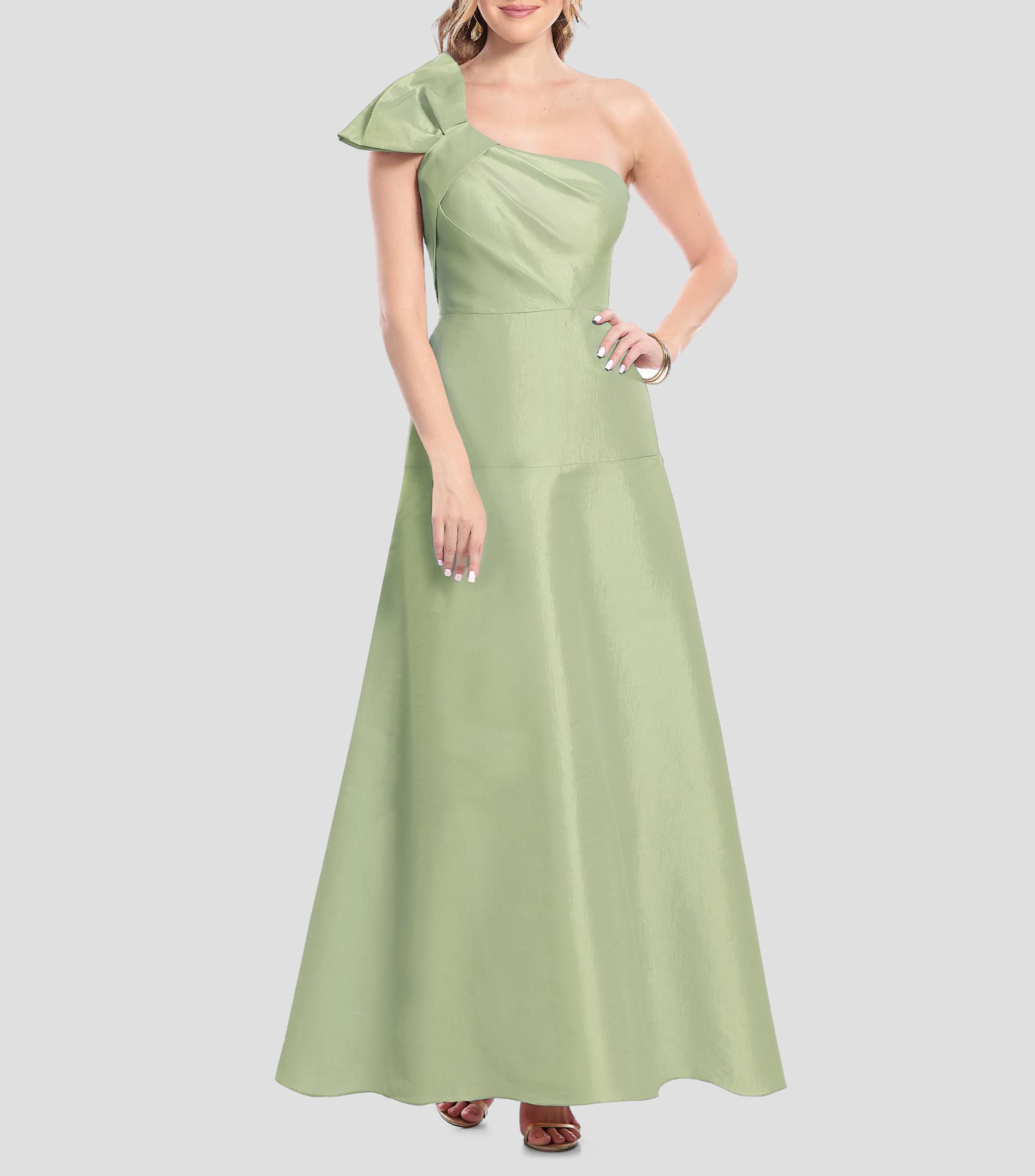 Vestido largo liso Mujer
