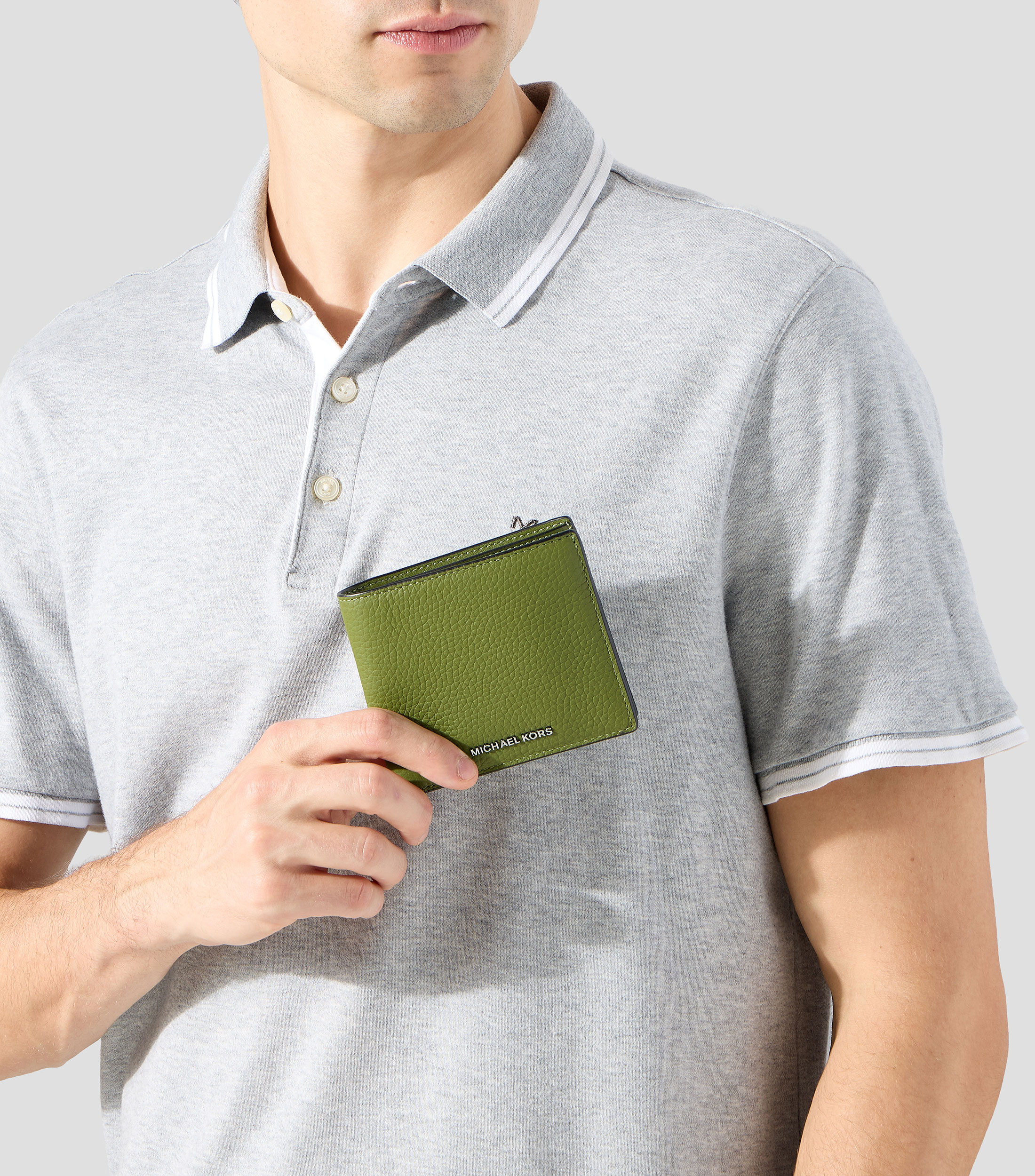 Cartera bifold en piel vacuna Hudson fantasía Hombre