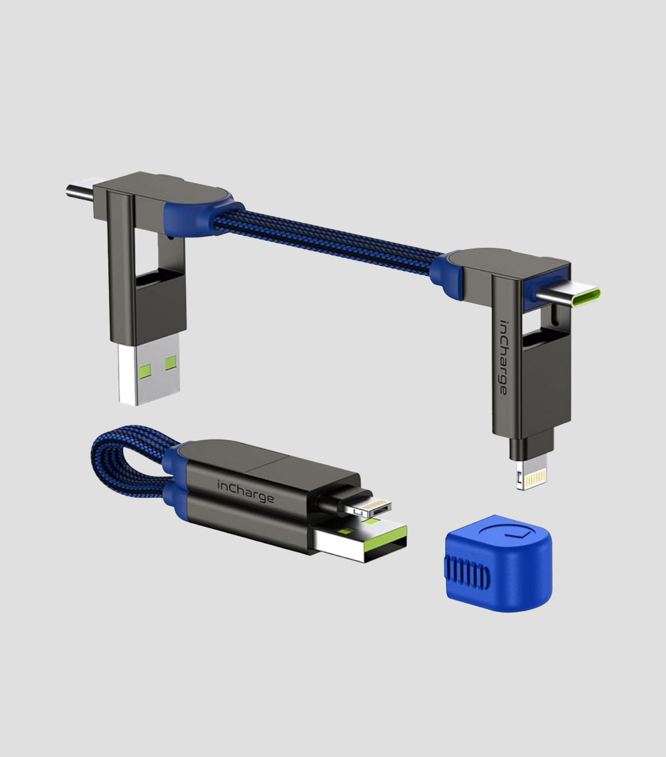 Cable de carga 6 en 1 inCharge X Azul 100W