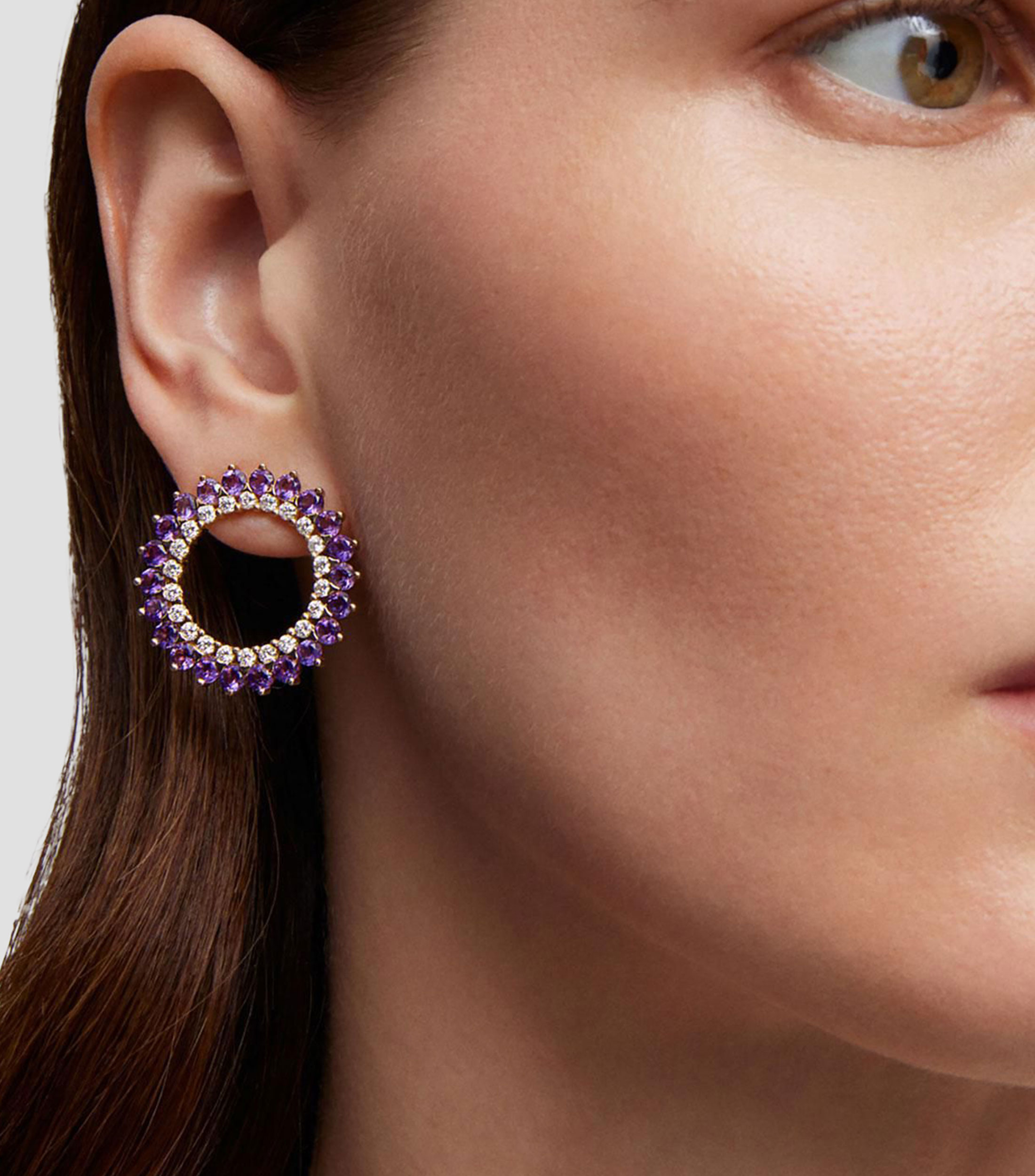 Aretes en oro de 18 Kilates Mandala Mujer