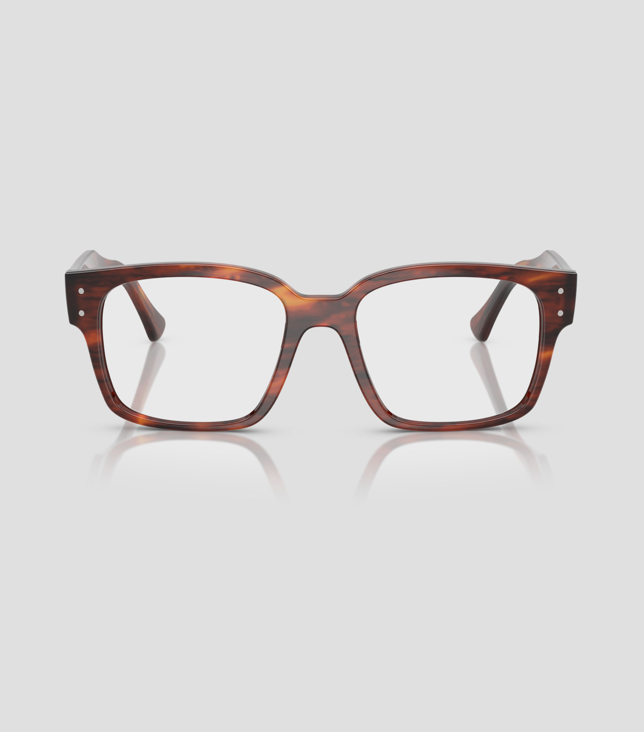 Lentes oftálmicos cuadrados marrones Unisex