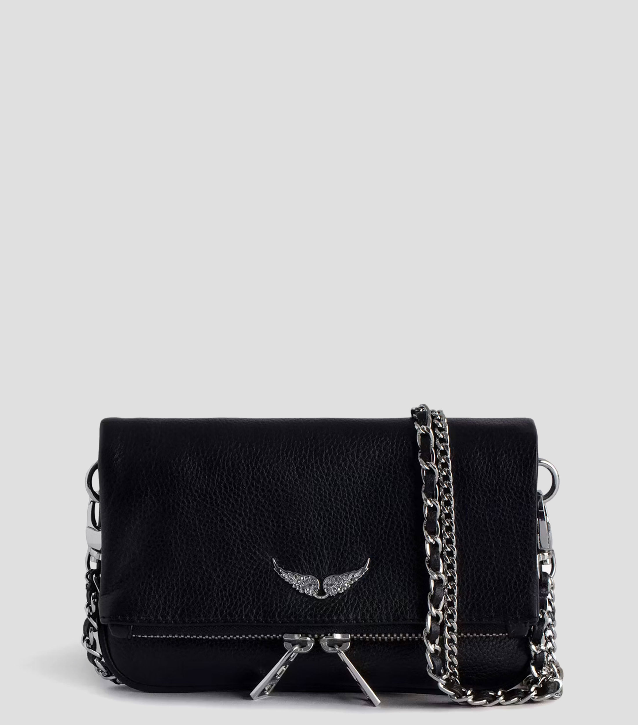 Bolsa shoulder en piel granulada Mujer