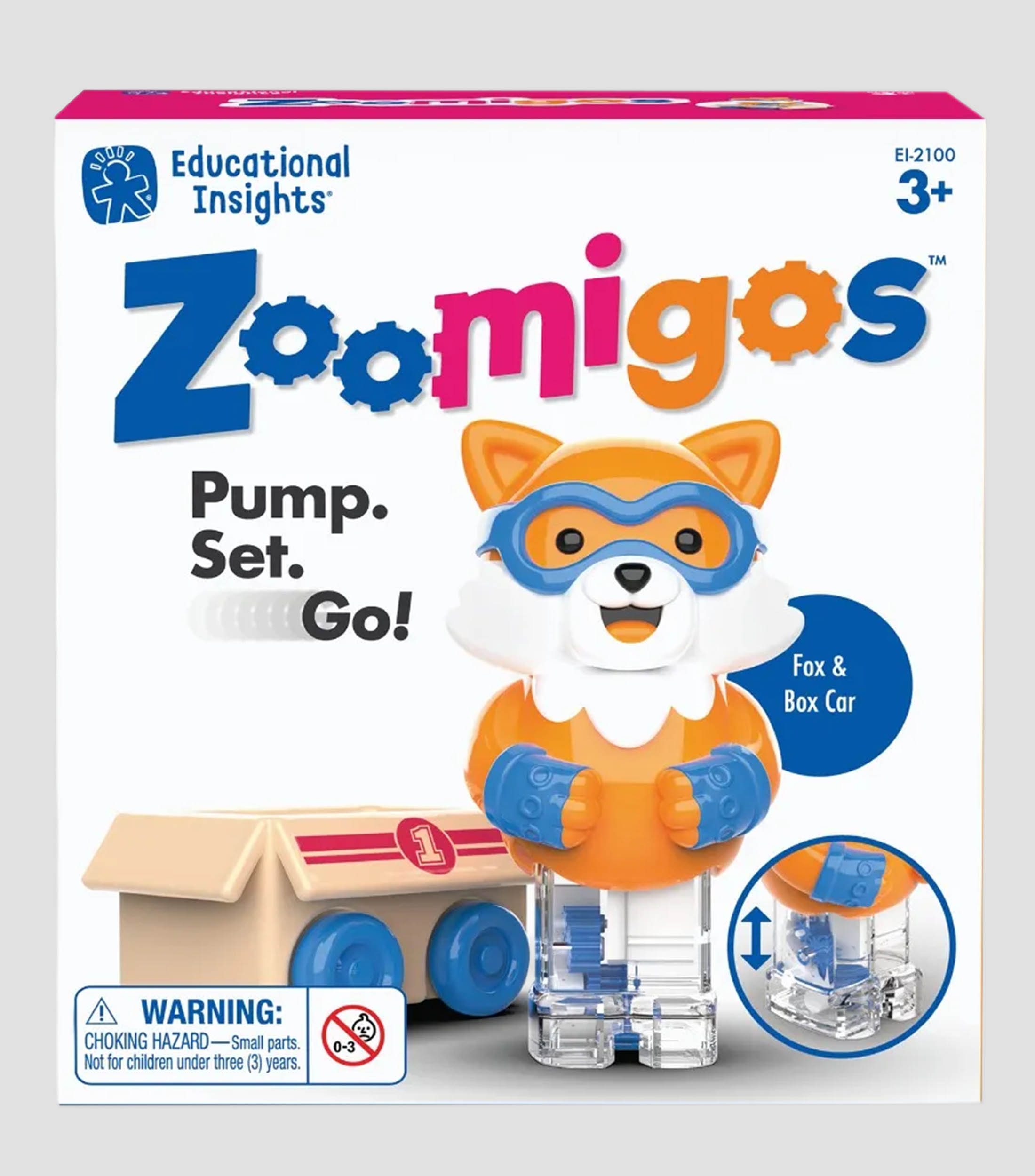 Zoomigos - Zorro con Carrito en Forma de Caja