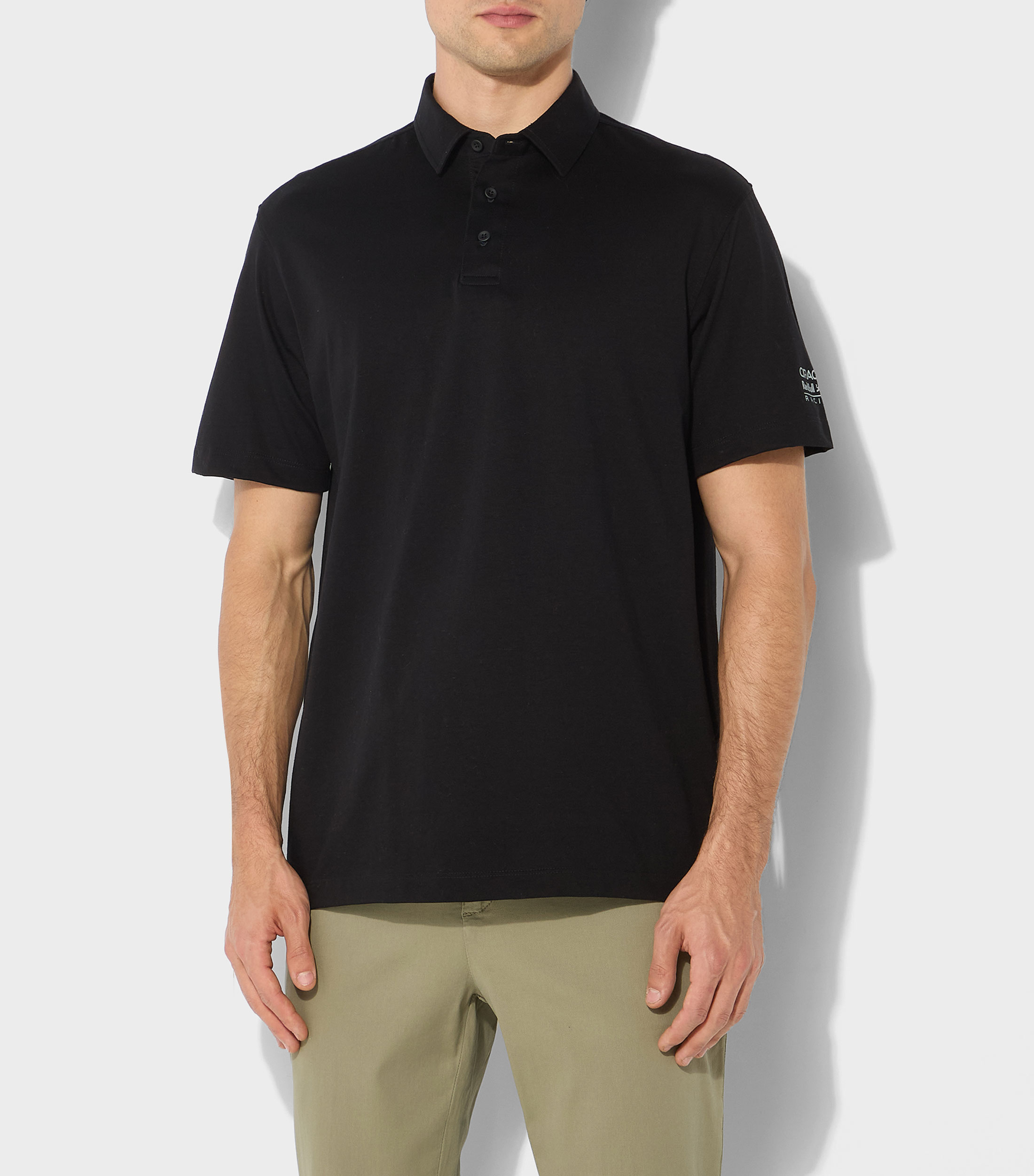 Playera tipo polo manga corta lisa Hombre