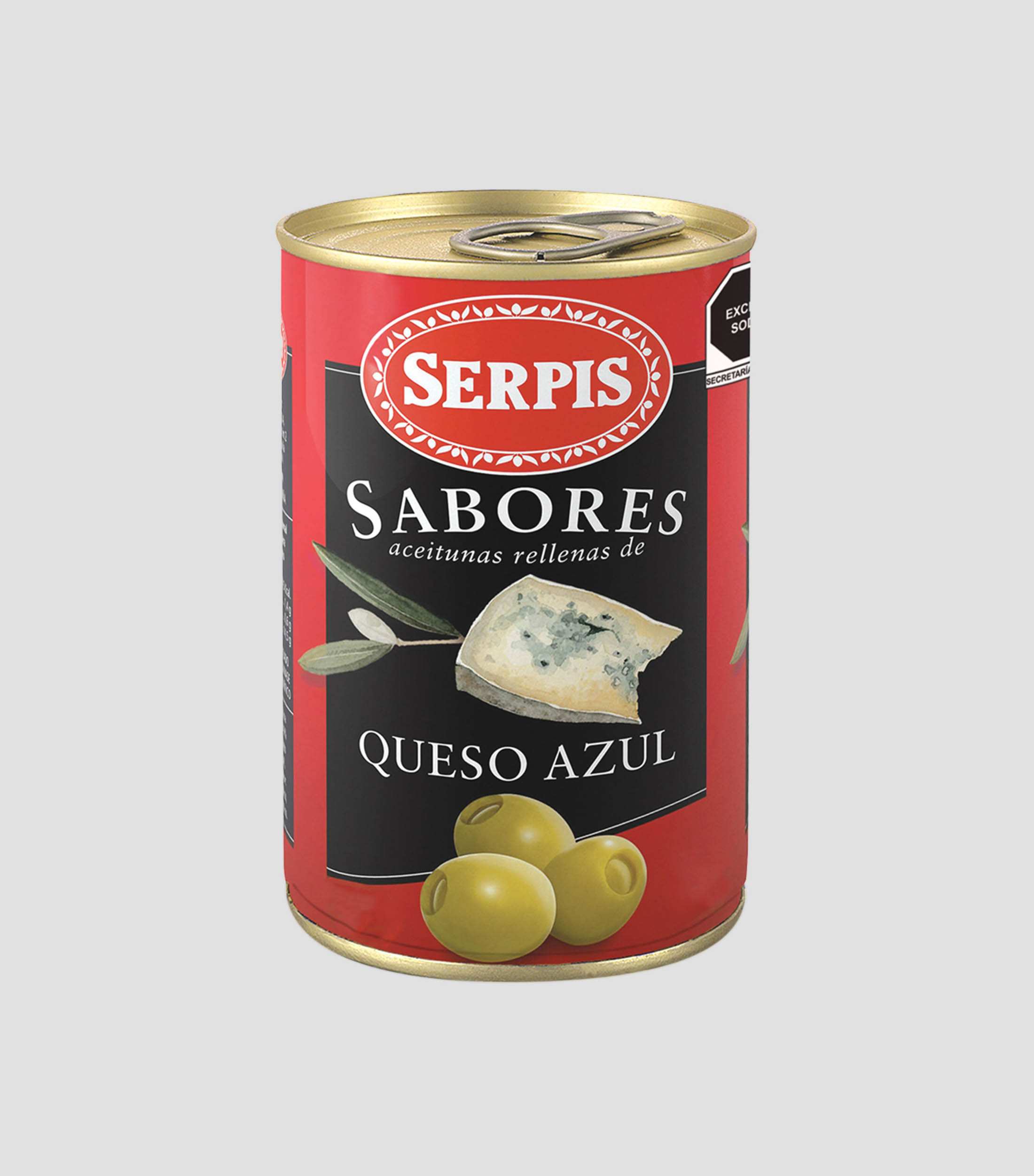 Aceitunas Rellenas de Queso Azul Serpis, 300 g