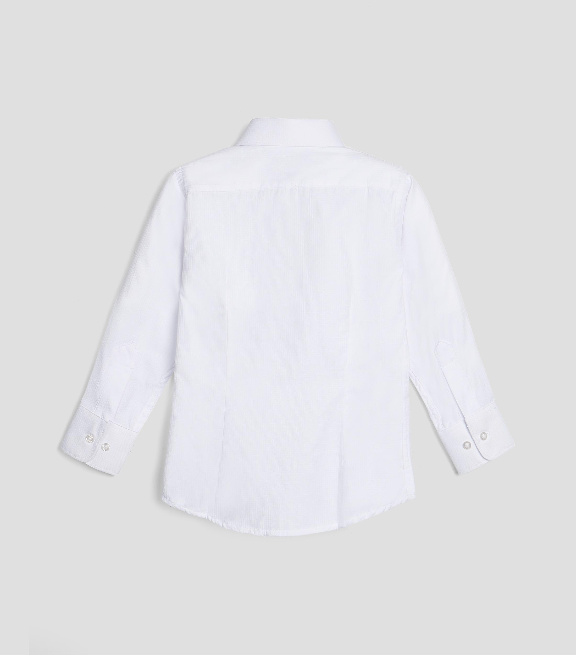 Camisa de vestir con microdiseños manga larga Niño