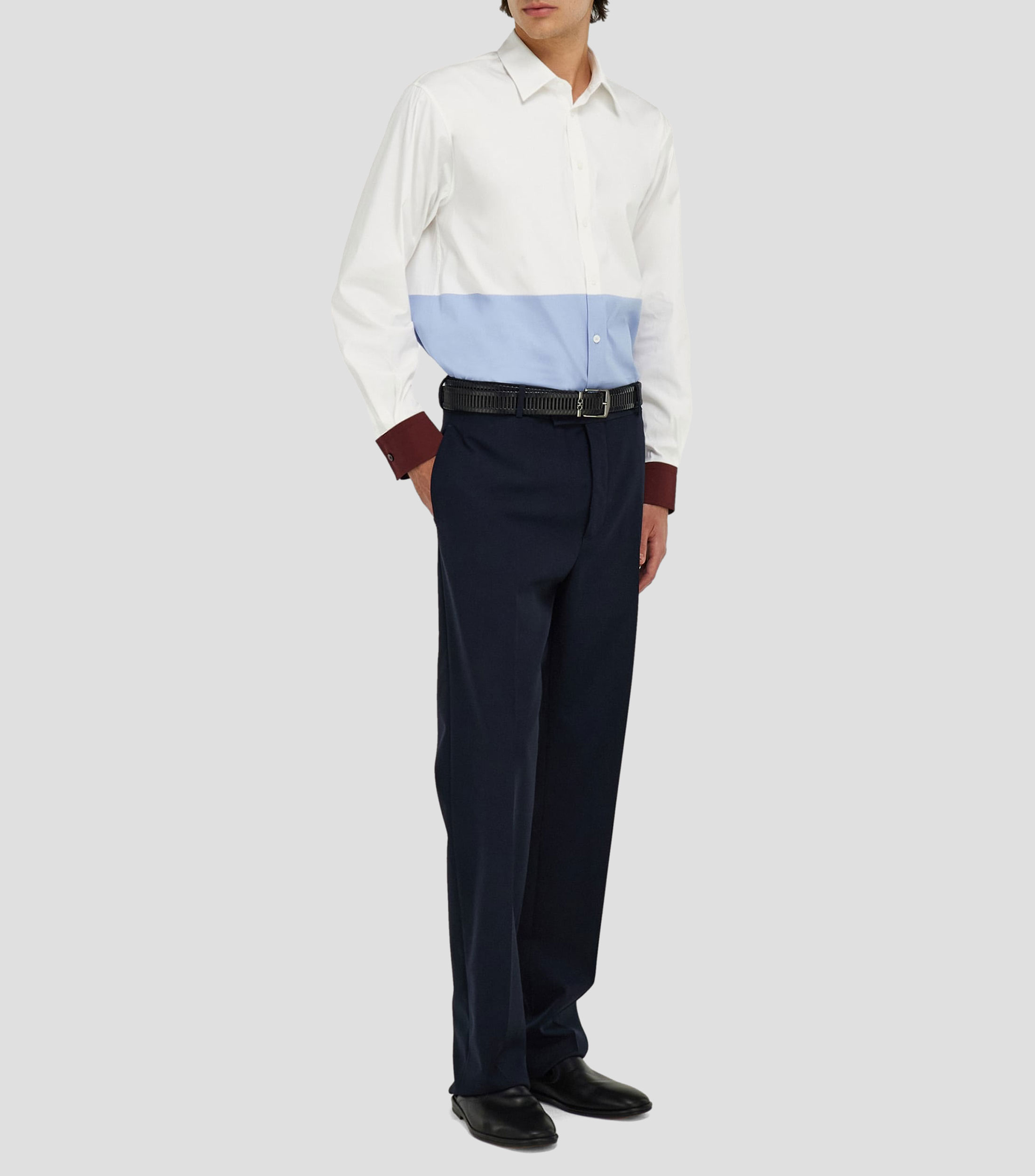 Camisa color block Hombre