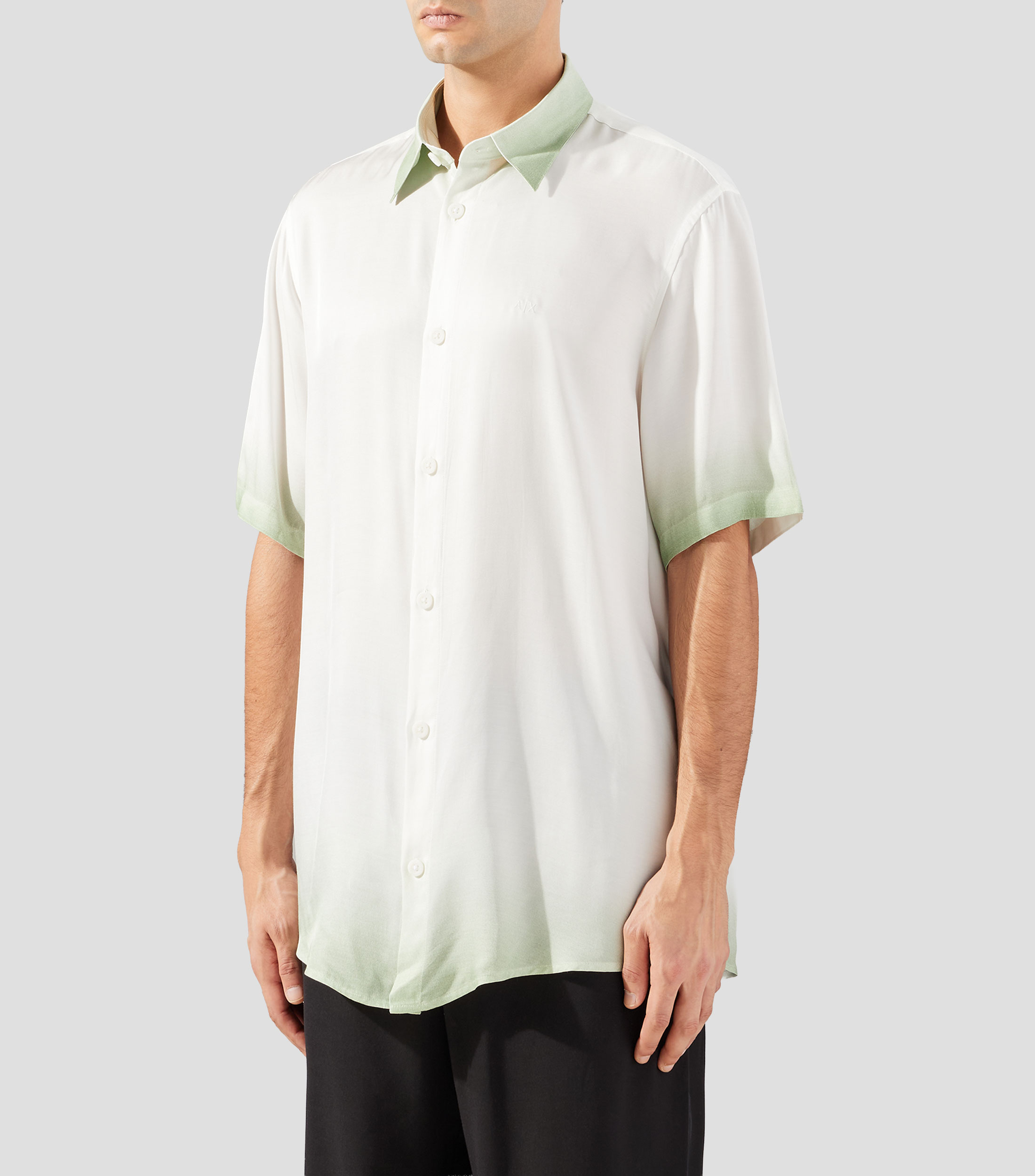 Camisa lisa manga corta Hombre