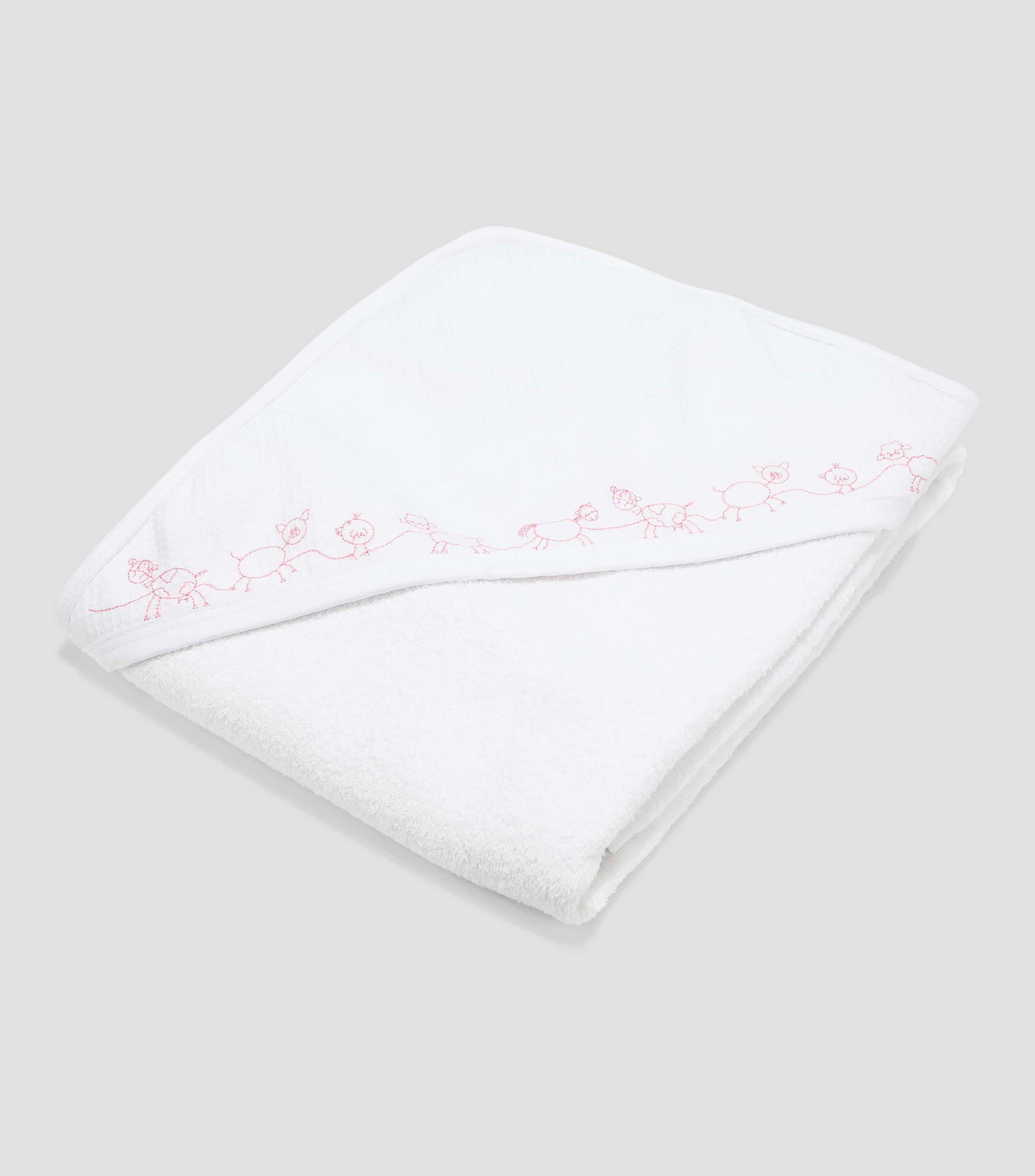 Toalla de Baño con Capucha Blanca Bebé