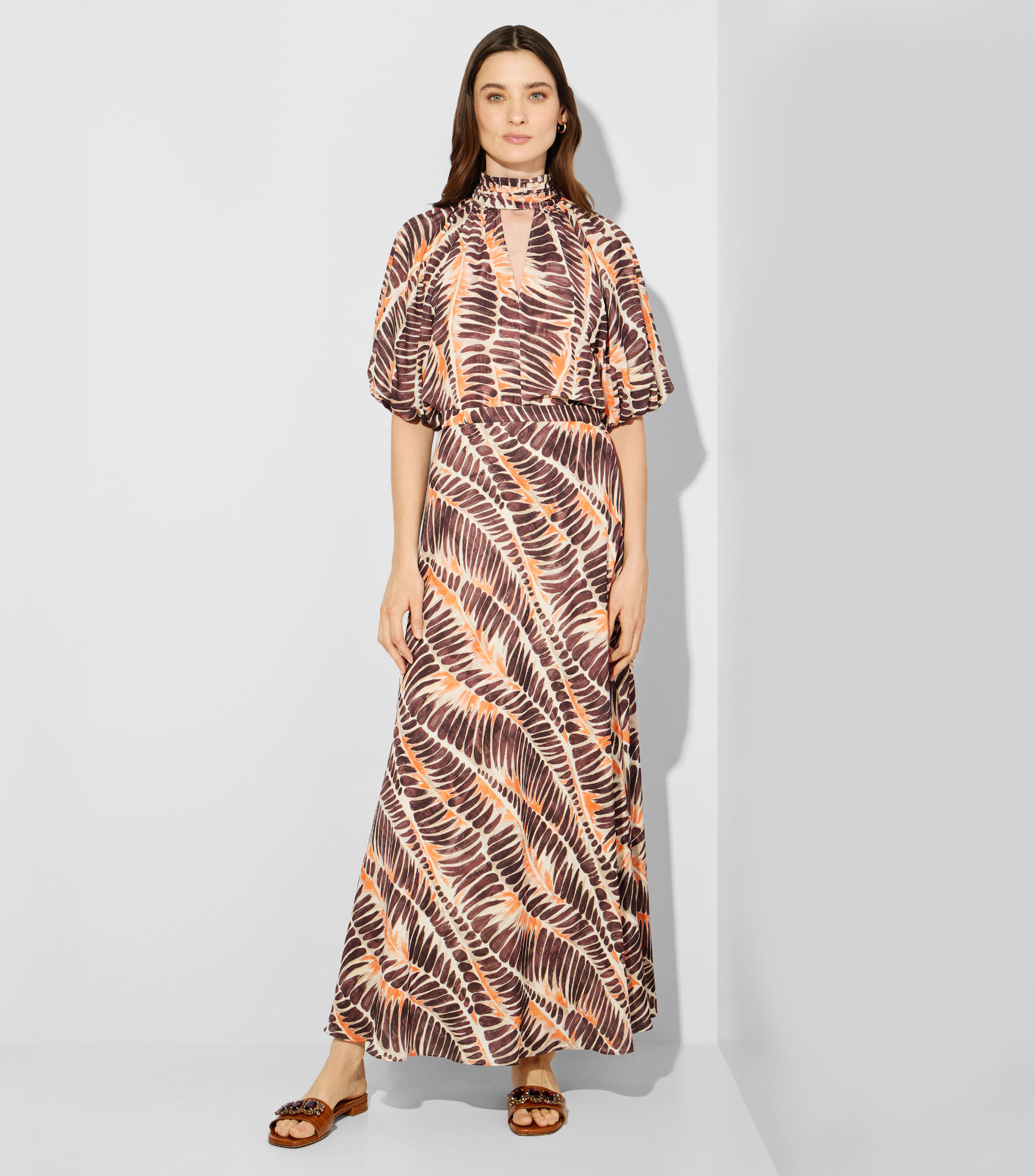 Blusa estampada con manga larga Mujer
