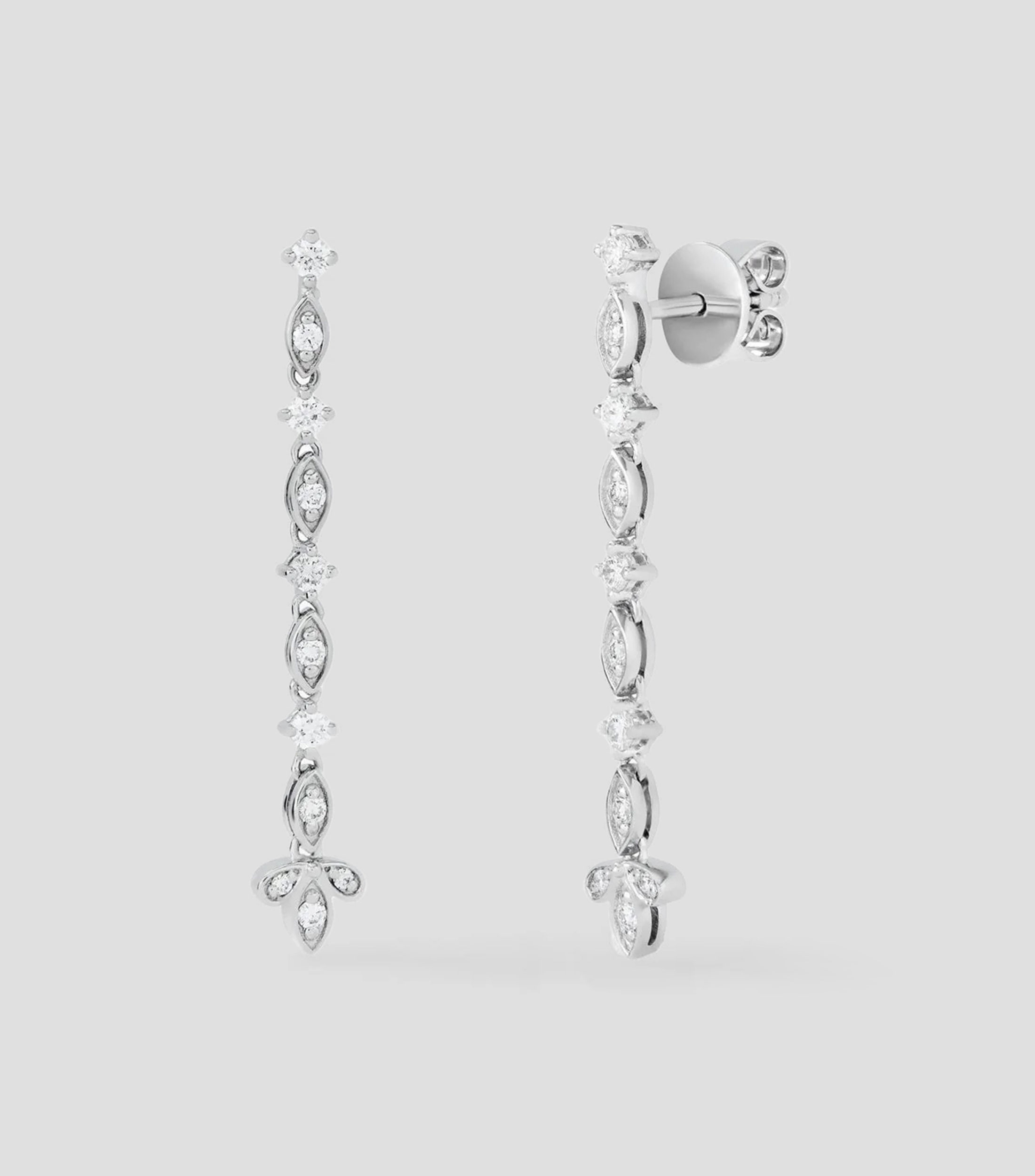 Pendientes en oro blanco 18 Kts Cosette Mujer
