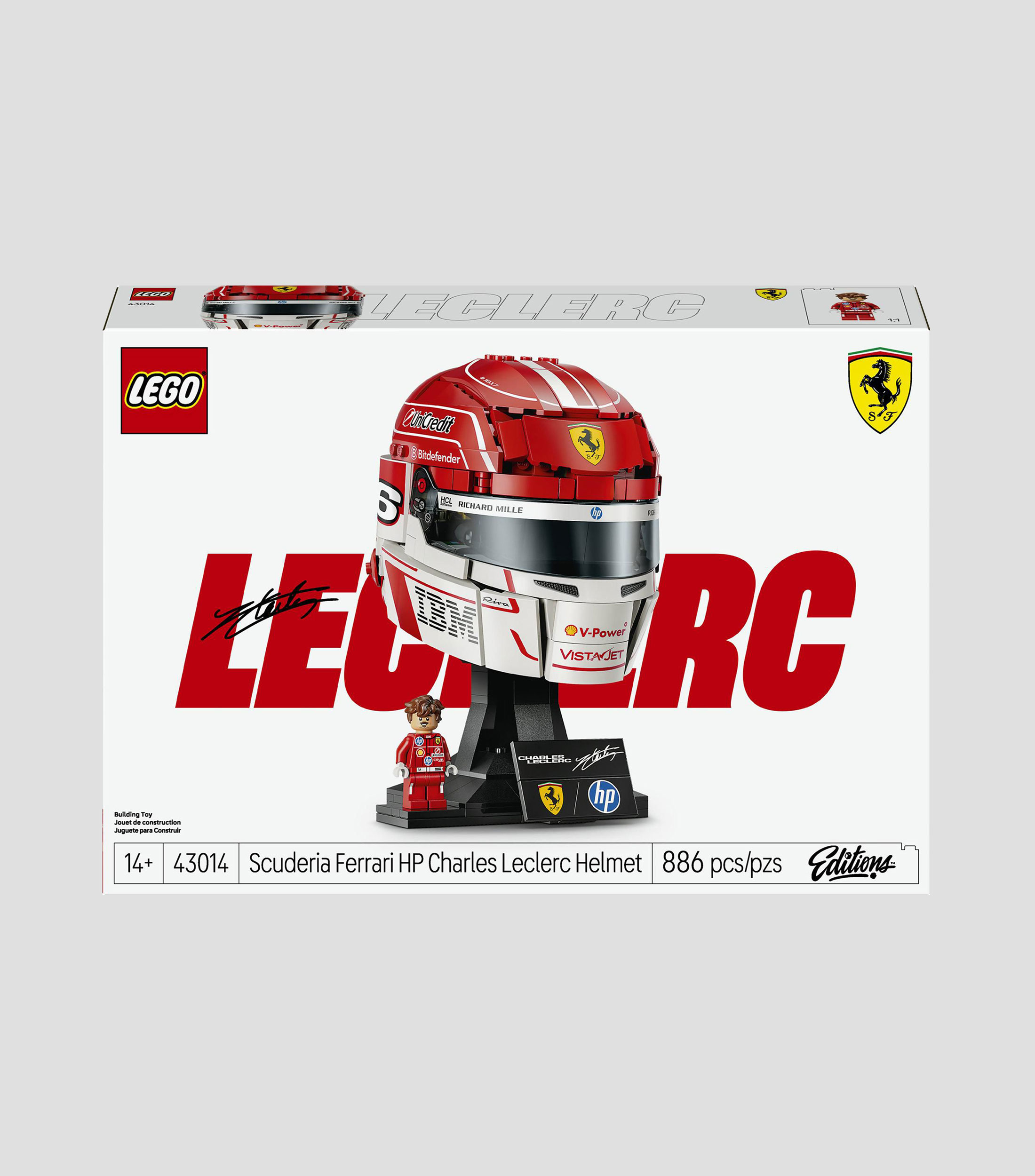Lego Editions Vehicles Scuderia Ferrari HP Casco de Charles Leclerc 43014