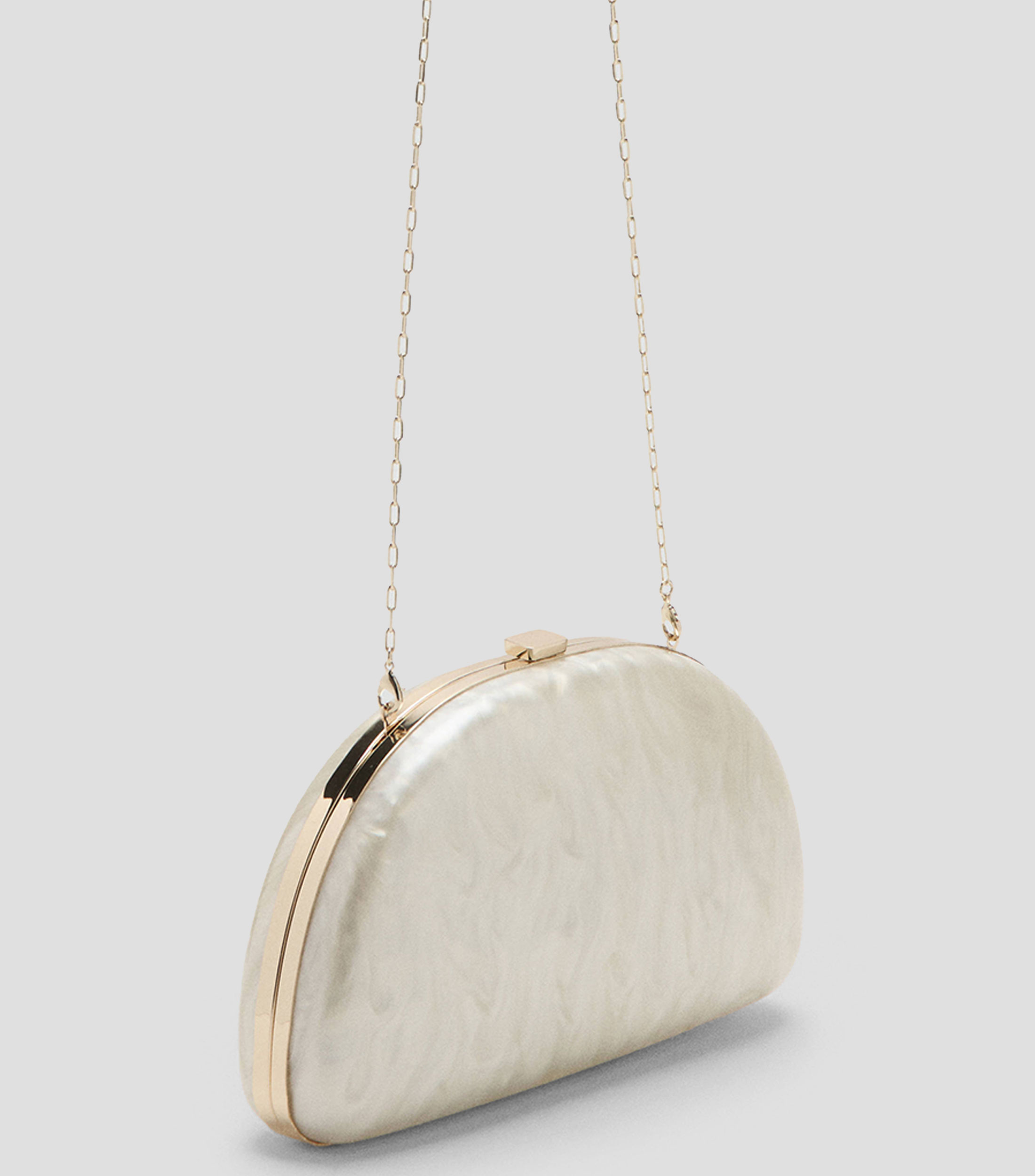 Bolsa clutch lisa efecto perlado Mujer