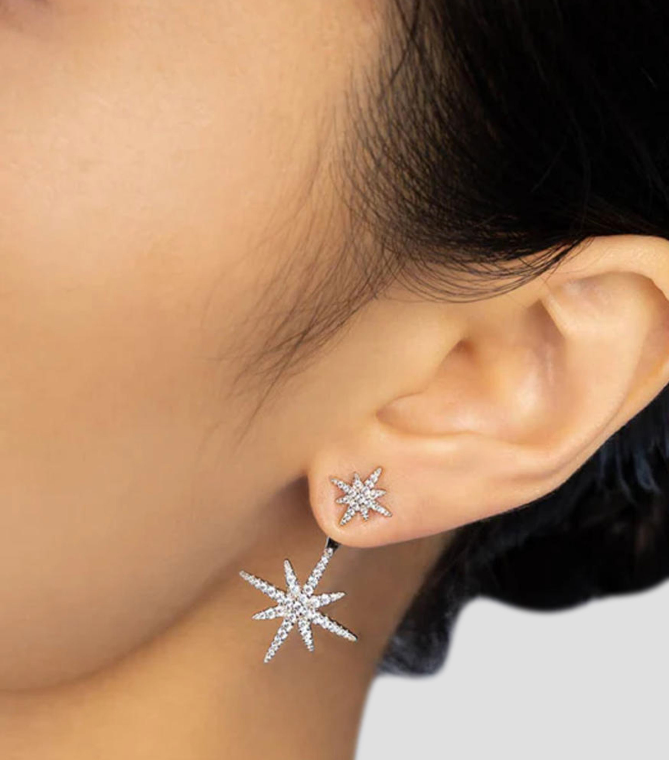 Pendientes Dobles Meteorites Mujer