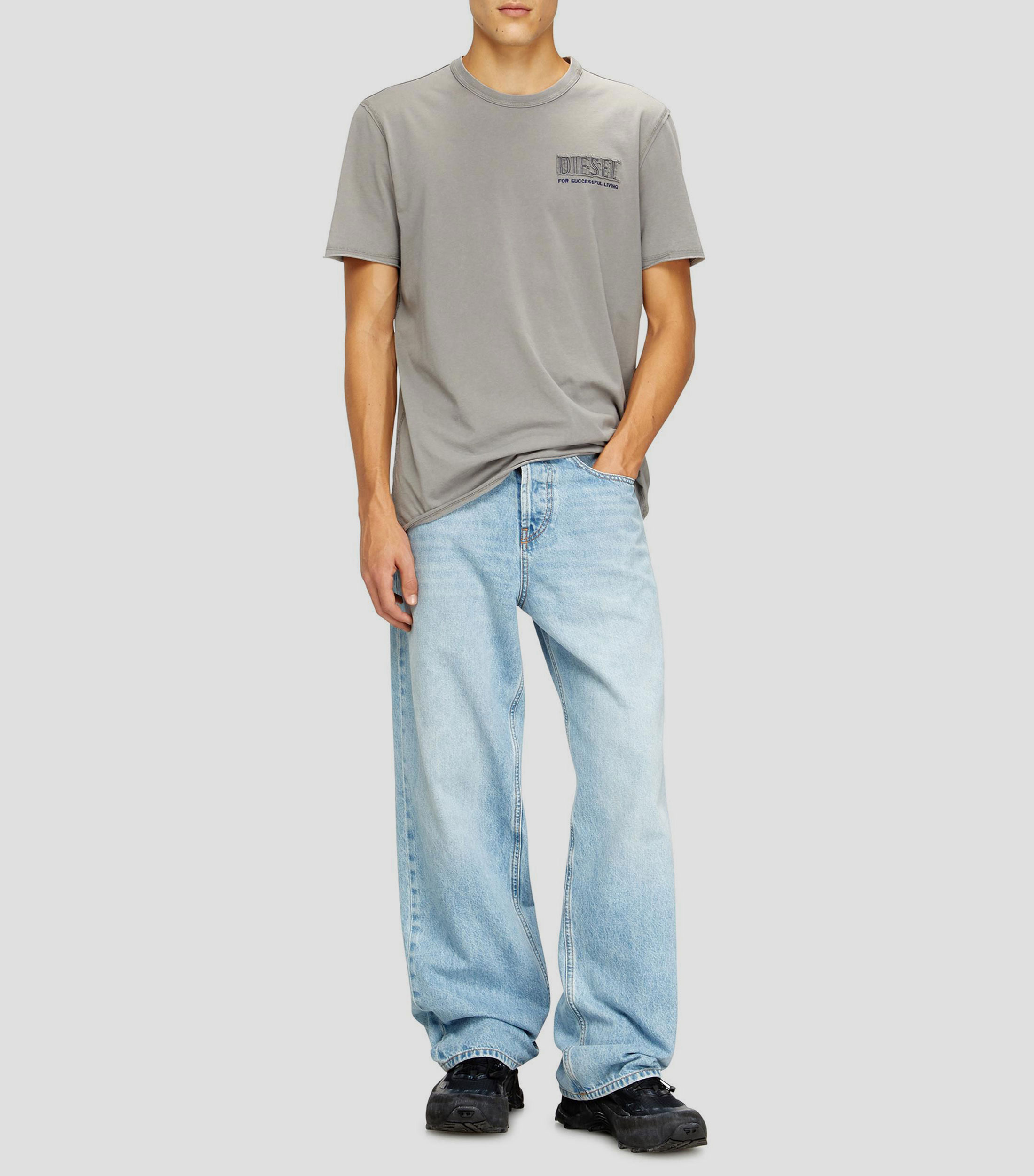 Playera cuello redondo manga corta lisa Hombre