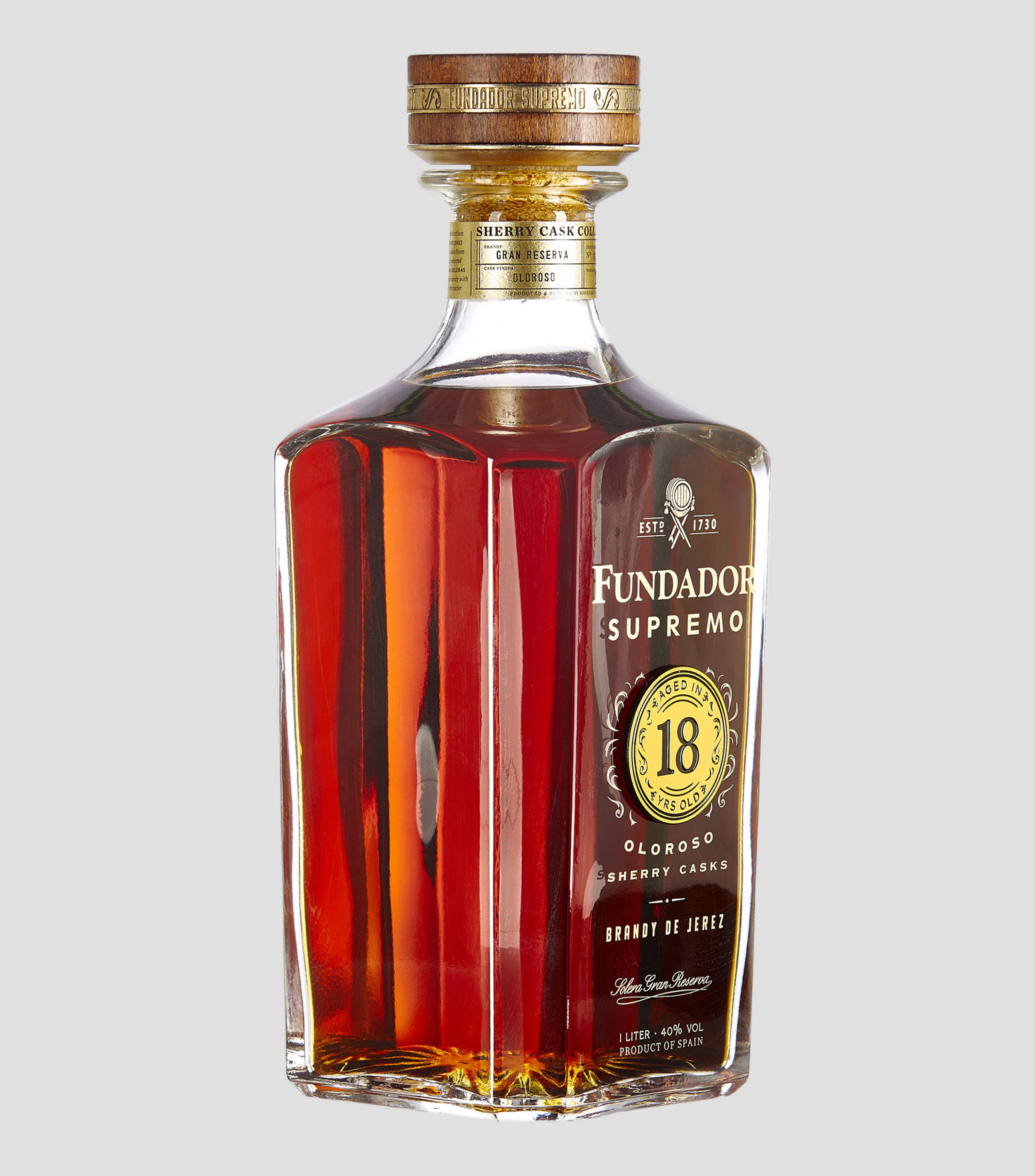 Brandy Fundador Supremo 18, 1000 ml