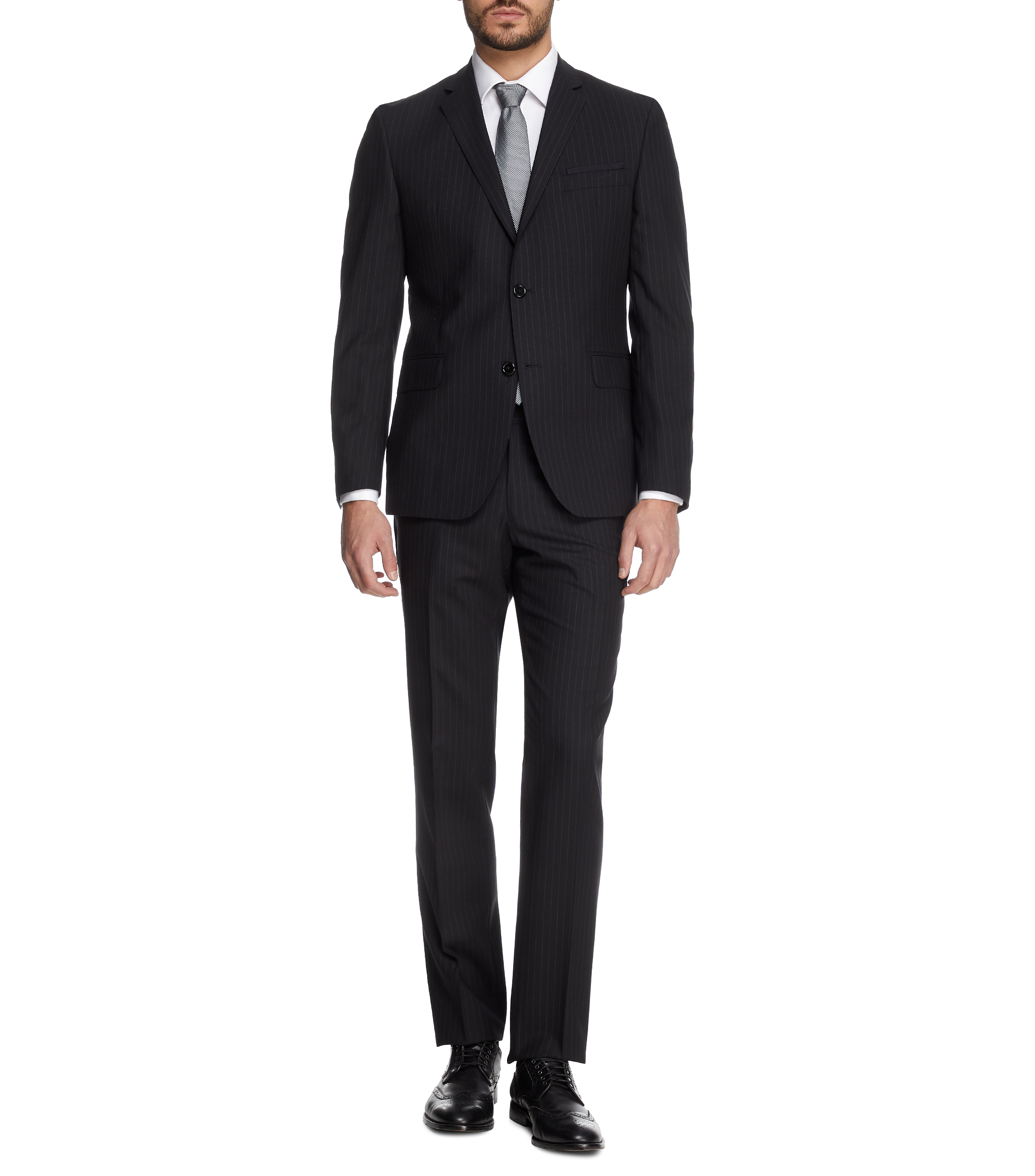 Perry Ellis Traje de corte Slim Fit rayas Hombre El Palacio de